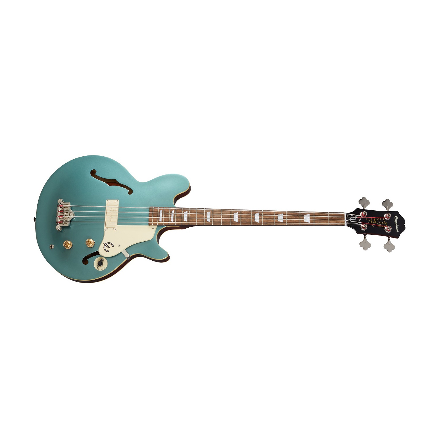 Guitare basse Jack Casady d'Epiphone - Bleu Pelham délavé