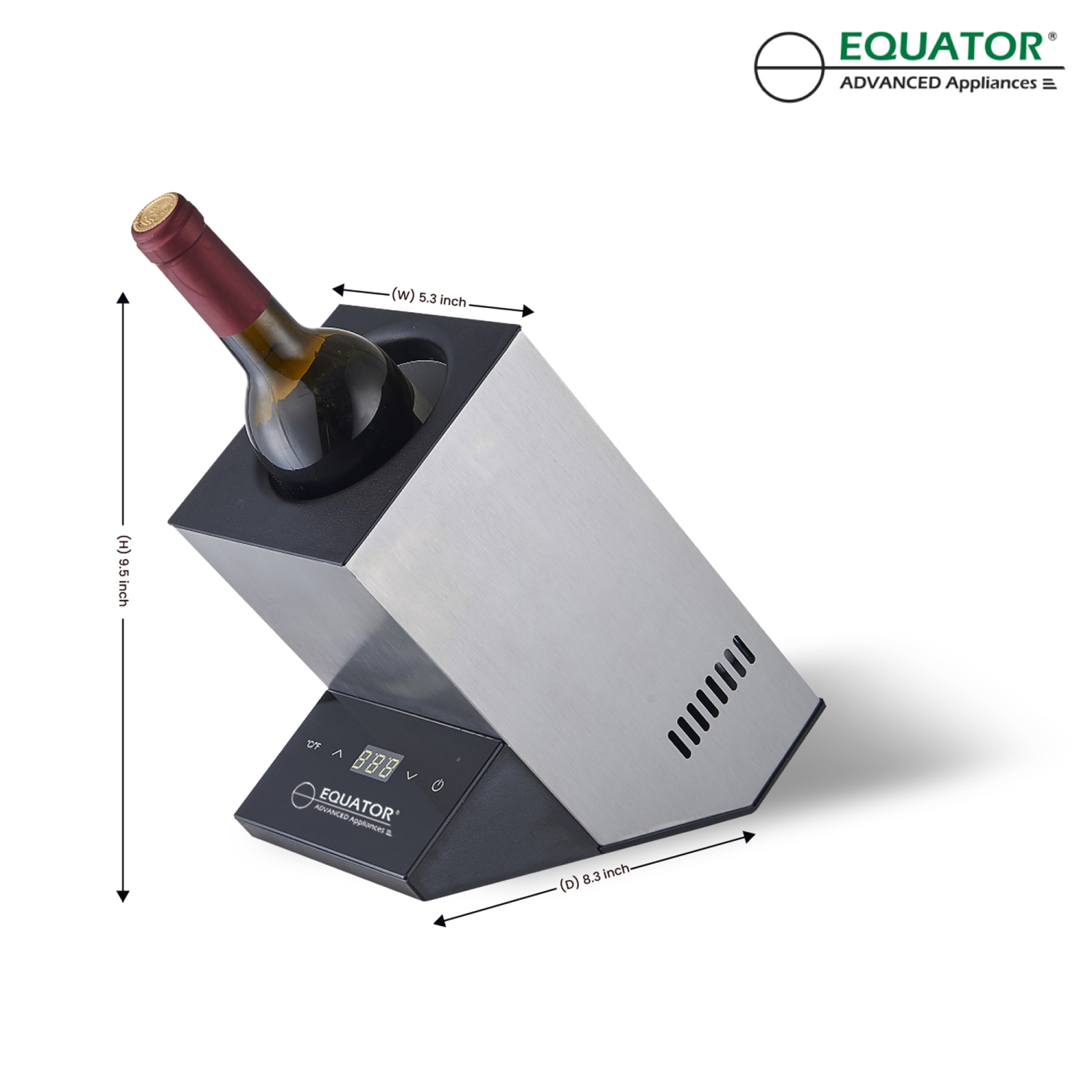 Equator Single Bottle Chiller Wine-Champagne-Water 110V AC/12V DC