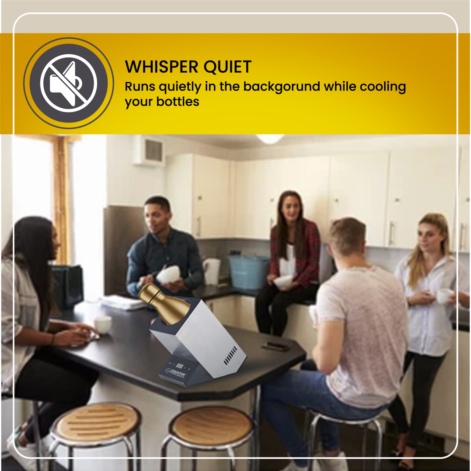 Equator Single Bottle Chiller Wine-Champagne-Water 110V AC/12V DC