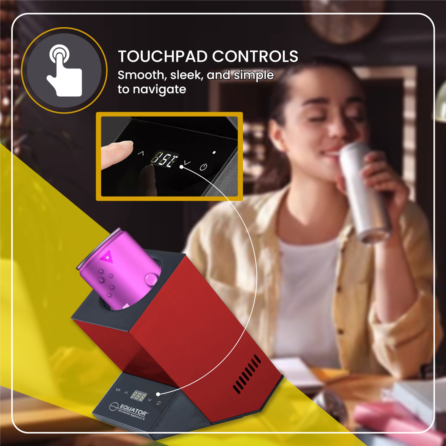 Refroidisseur bouteille unique Equator vin-champagne-eau 110&nbsp;V AC/12&nbsp;V DC