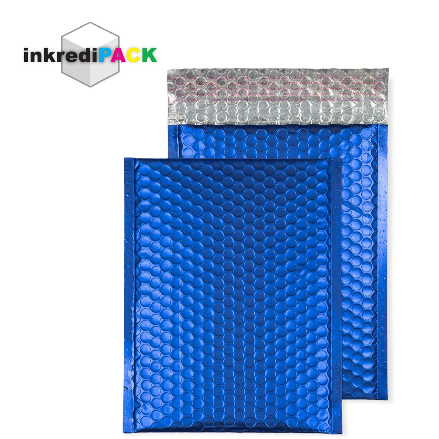 InkrediPack 6" X 10" #0 Blue Self Seal Metallic Foil Glamour Bubble Mailers/180 Pack