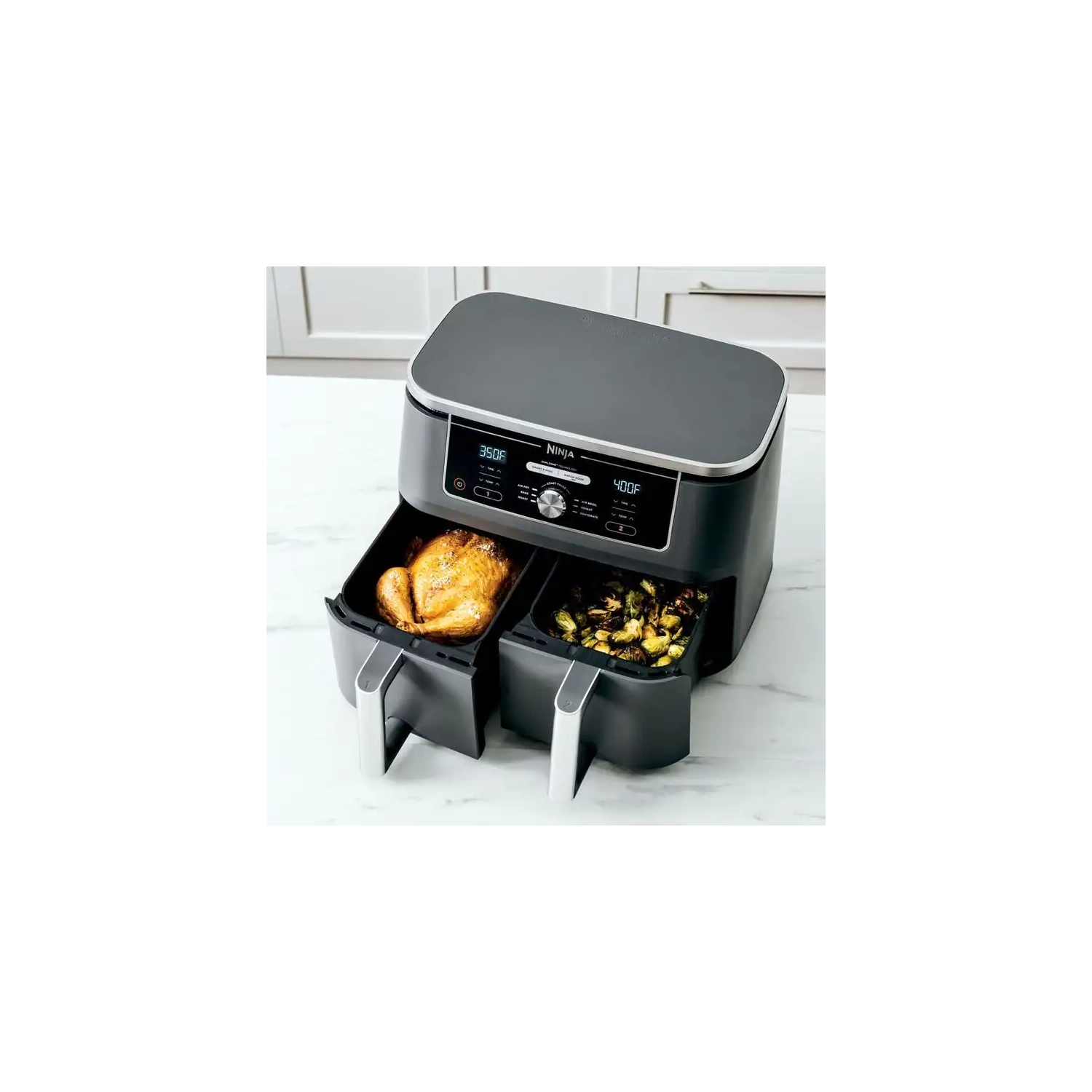 Ninja DZ401 Foodi 10 pintes 6 en 1 DualZone XL 2 paniers friteuse avec 2 paniers de friture indépendants