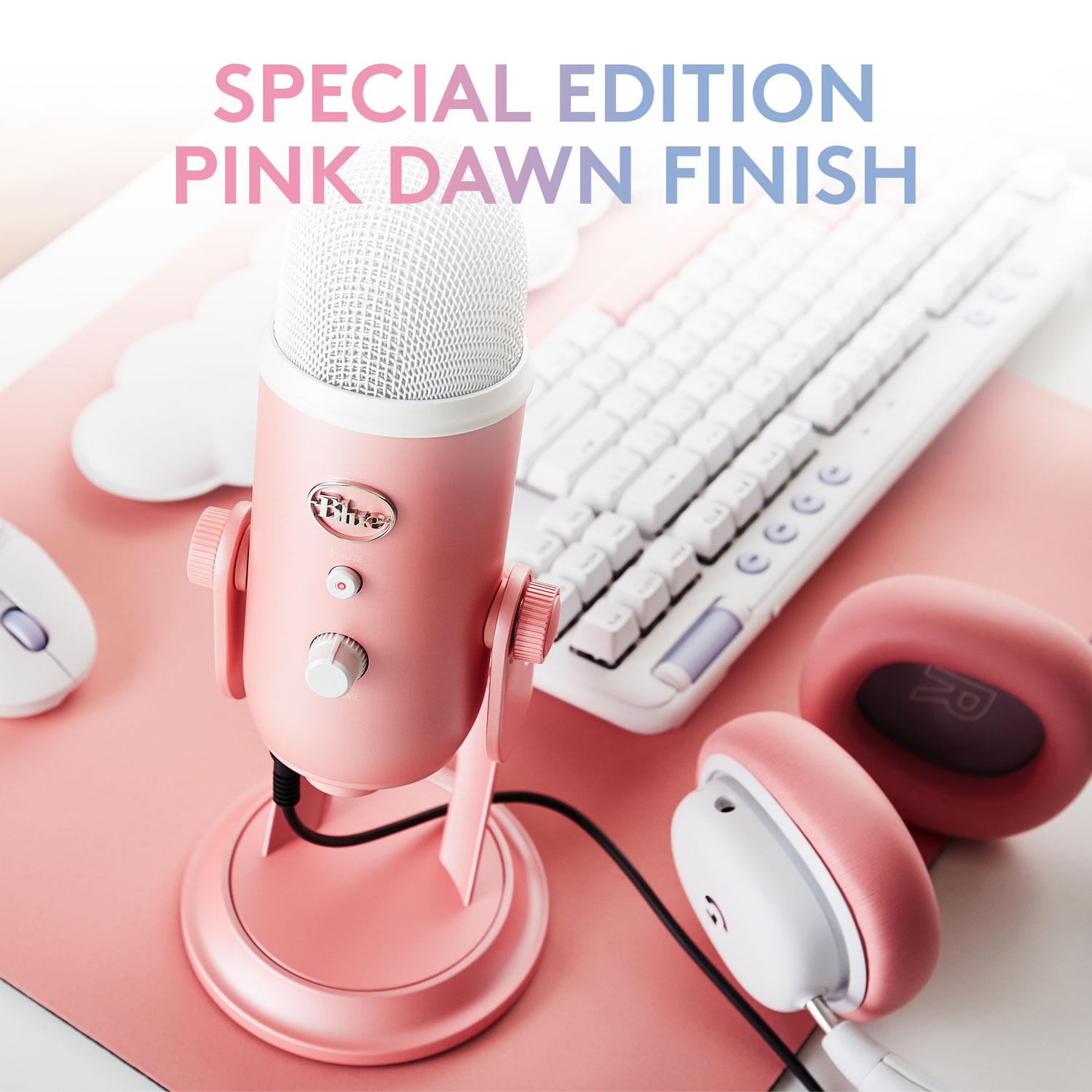 Logitech Aurora Collection Blue Yeti USB Condenser Gaming Microphone with Streamlabs Themes - Pink Dawn