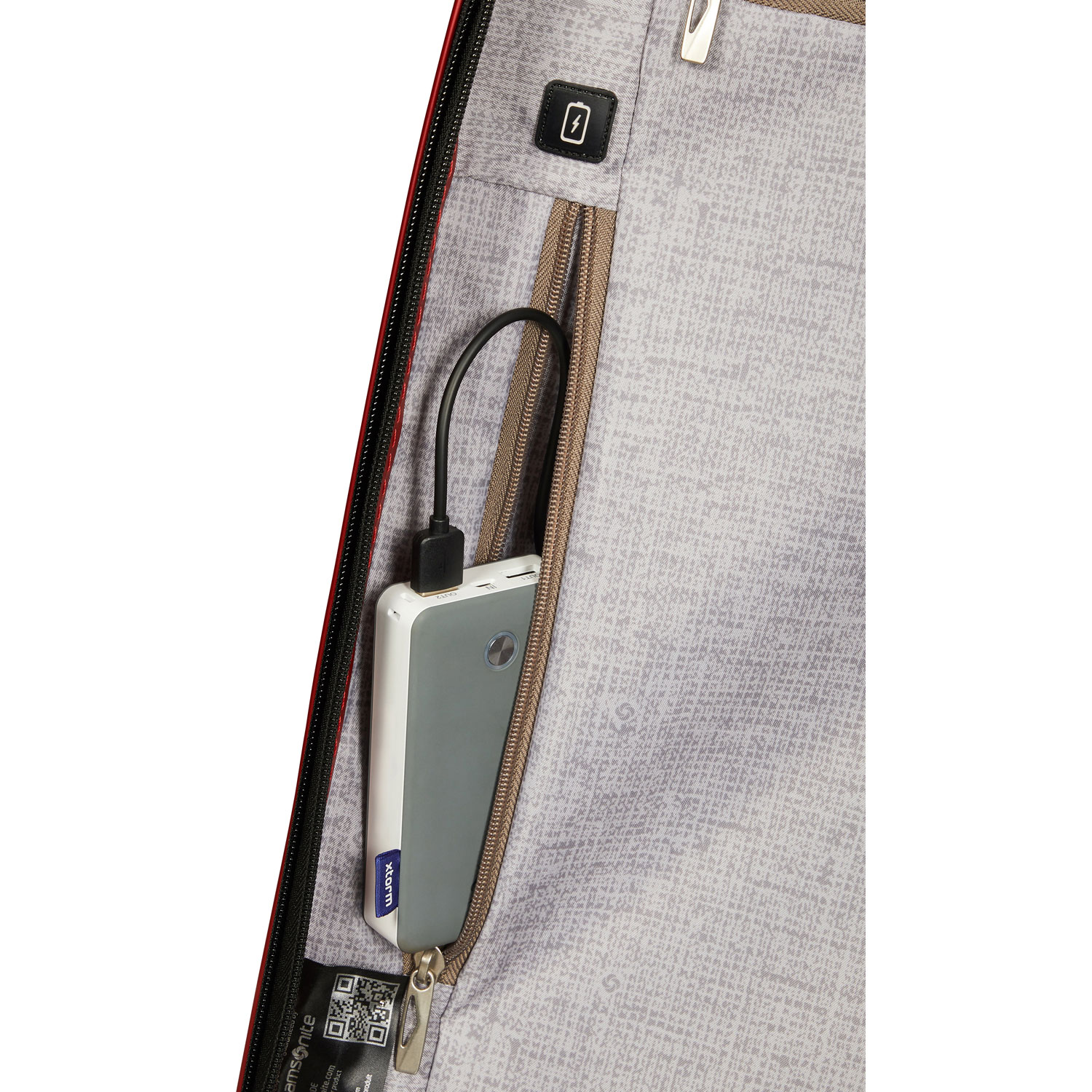 Valise de cabine rigide de 20,3 po extensible C-Lite de Samsonite - Rouge chili