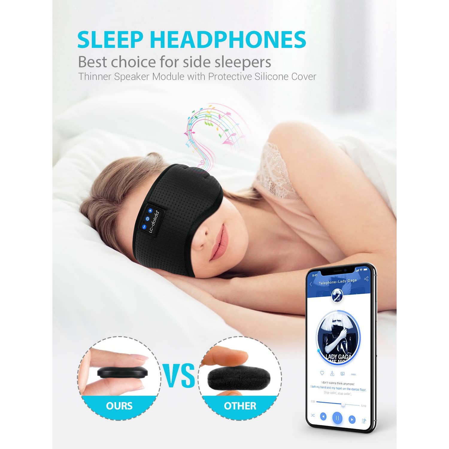 Sleep Headphones Bluetooth Breathable Sleeping Wireless Earphones Sleep  Light Block Eye Mask for Men Women Unisex Office Travel Cool Tech Gadgets  Gift - YorMarket - Shop and buy online Namibia