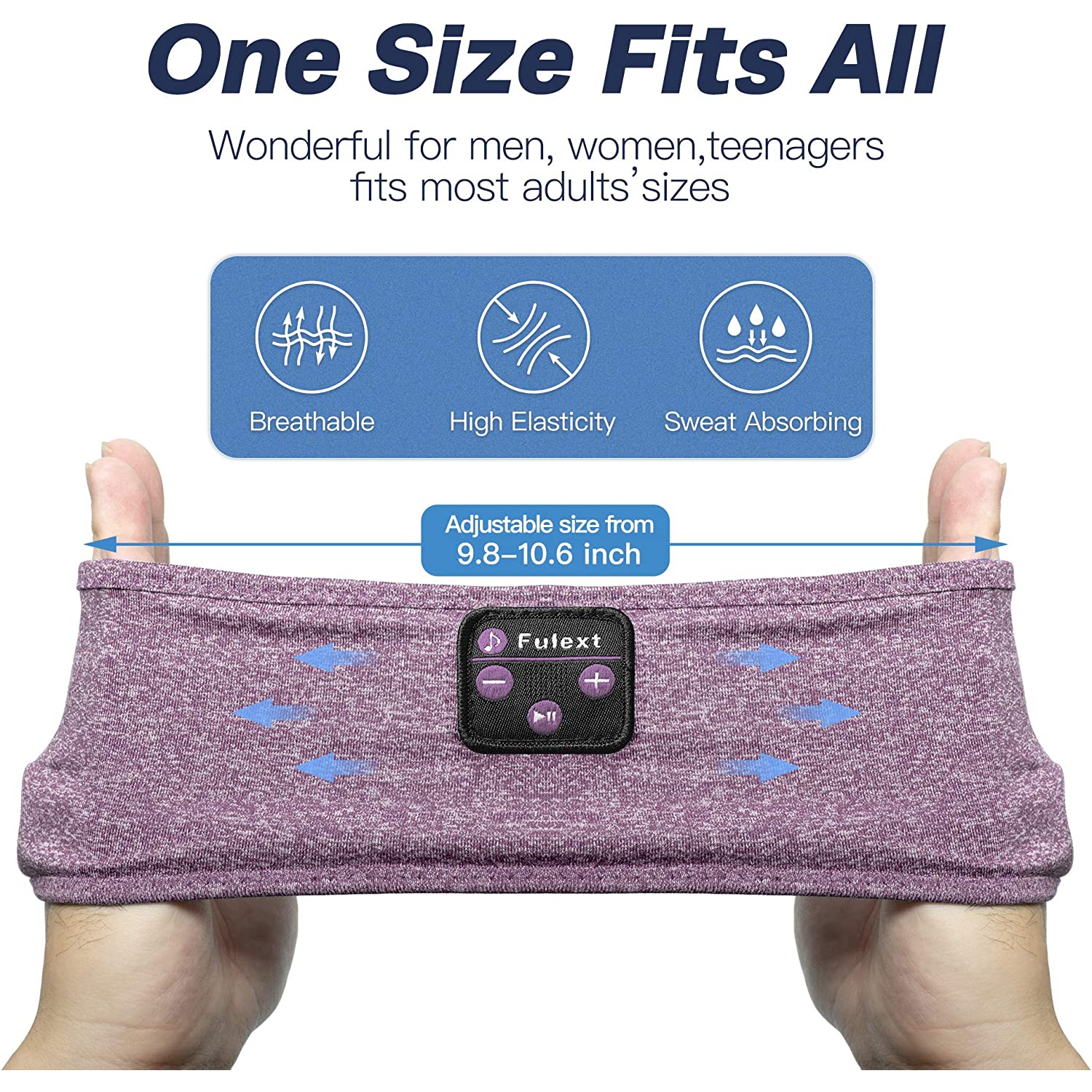 Dolaer Sleep Headphones Bluetooth Sports Headband, Wireless Sports Headband Headphones with Ultra-Thin HD Stereo Speakers Perfect for