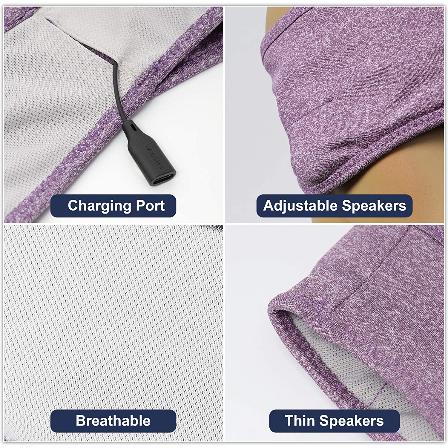 Dolaer Sleep Headphones Bluetooth Sports Headband, Wireless Sports Headband Headphones with Ultra-Thin HD Stereo Speakers Perfect for