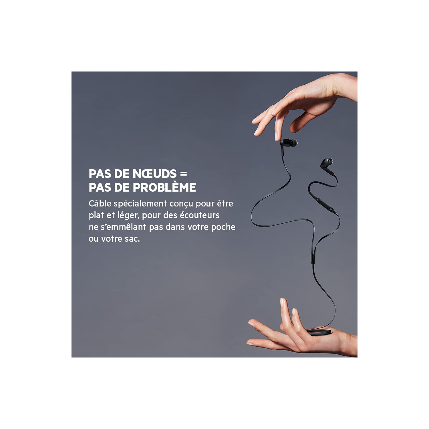 Dolaer in-Ear USB-C Headphones w/Mic Control - S, M, and L, Black