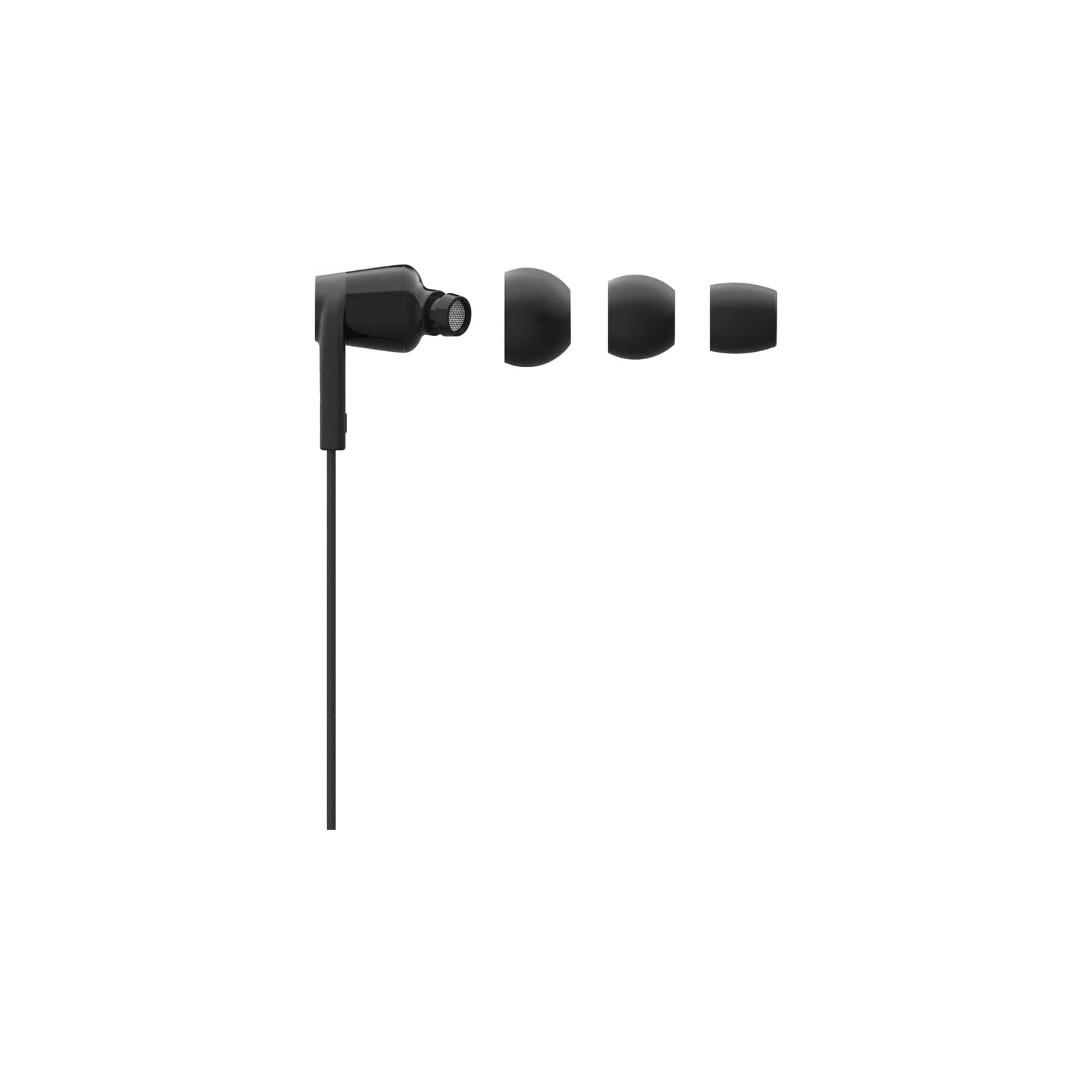 Dolaer in-Ear USB-C Headphones w/Mic Control - S, M, and L, Black