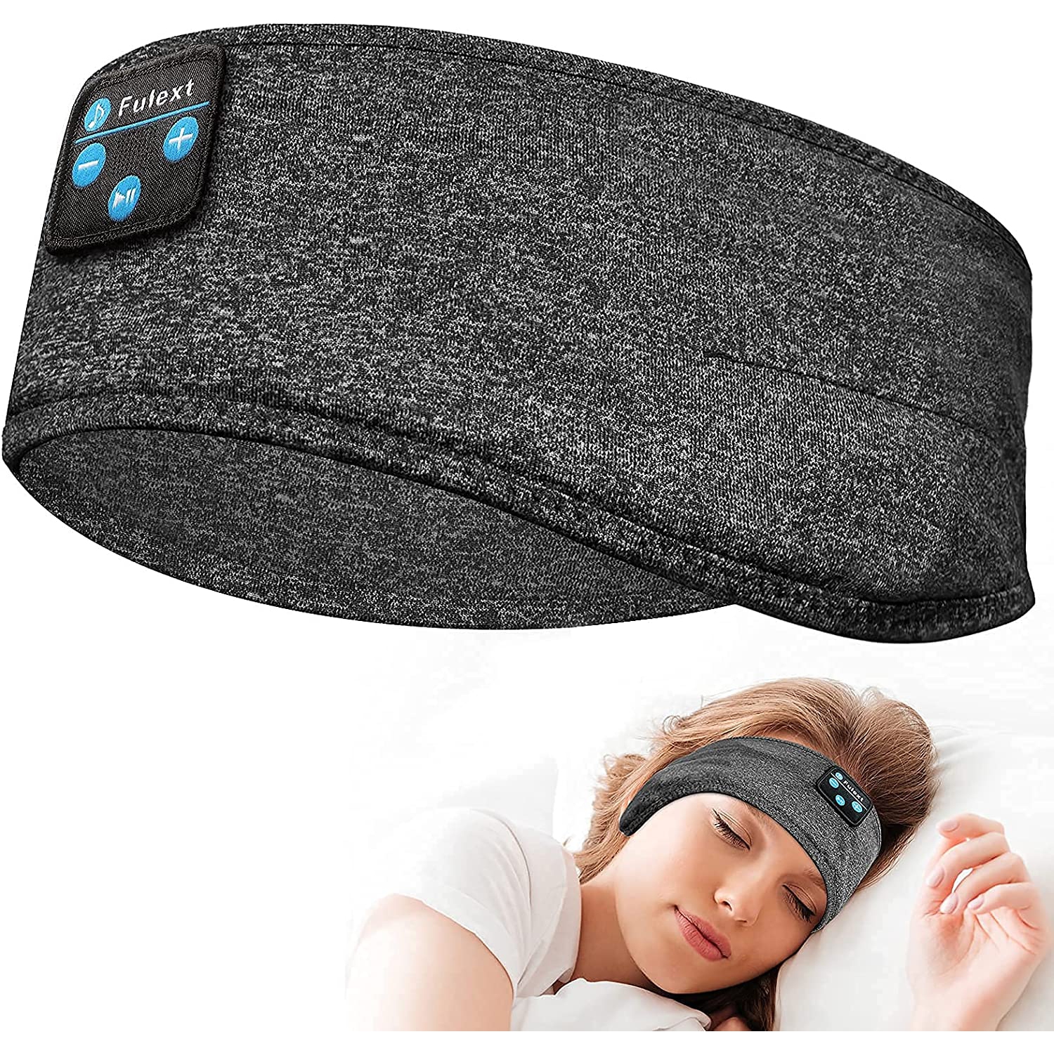 Dolaer Sleep Headphones Sports Headband,Bluetooth Sleep Mask with Ultra-Thin Speakers for Side Sleepers,Headband Headphones for Running,Workout,Travel,Yoga,Insomnia,Meditation