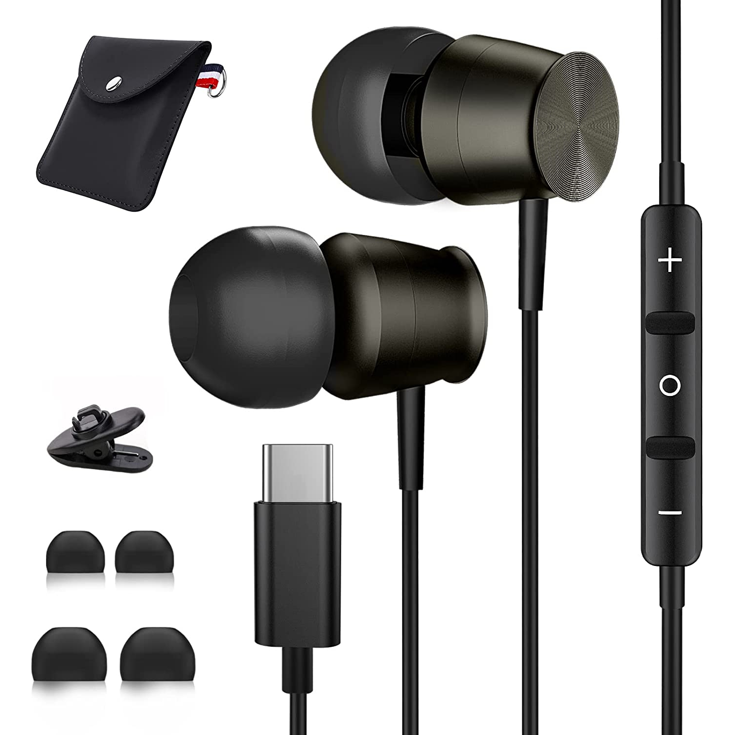 Dolaer USB C Headphones for Samsung S22 Ultra S21 FE Pixel 6 Pro, USB Type C Earphones with Microphone DAC Noise Cancelling in-Ear USB C Earbuds for Samsung Galaxy S20 FE S21 Ultra