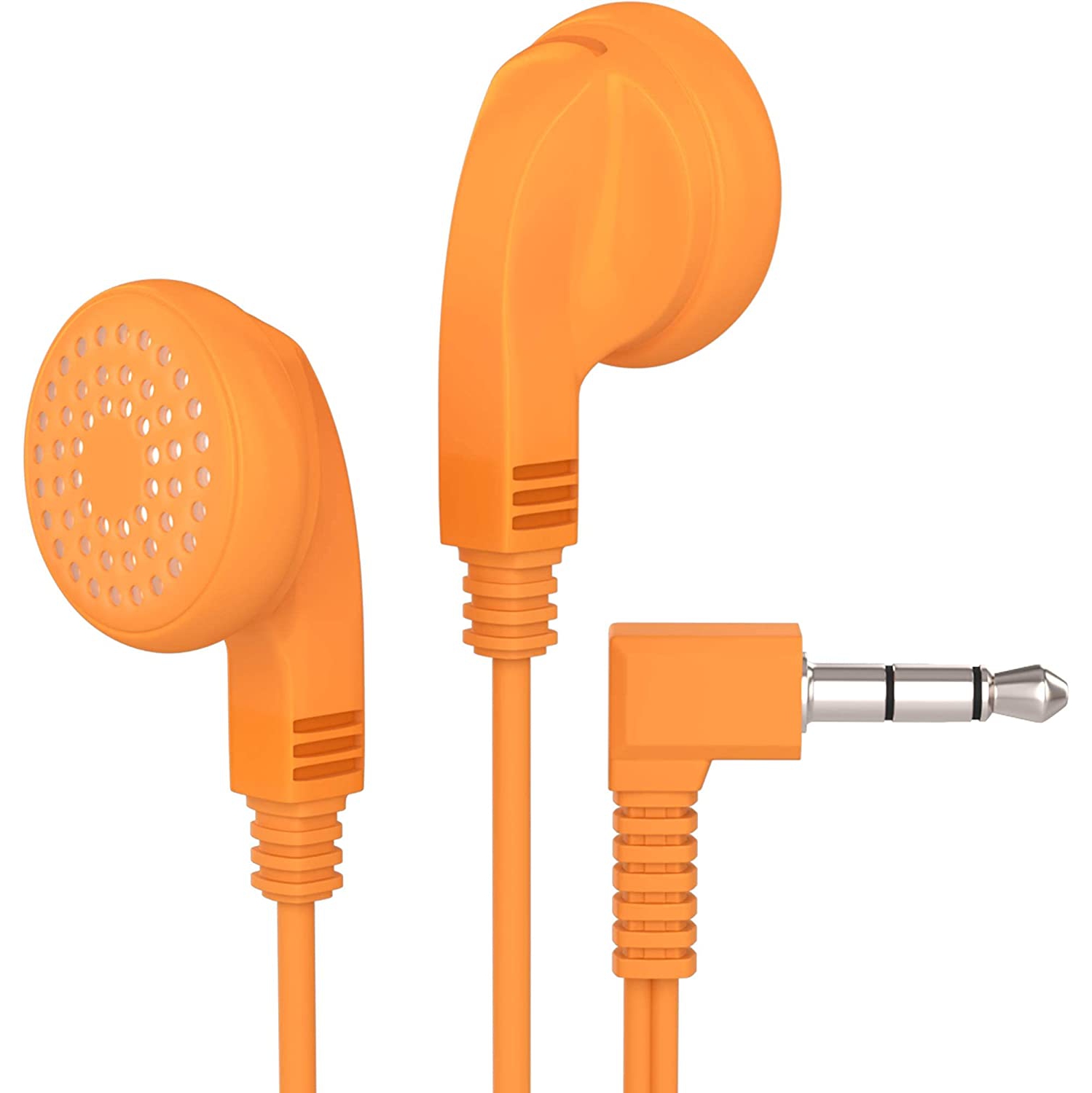 orange earphones