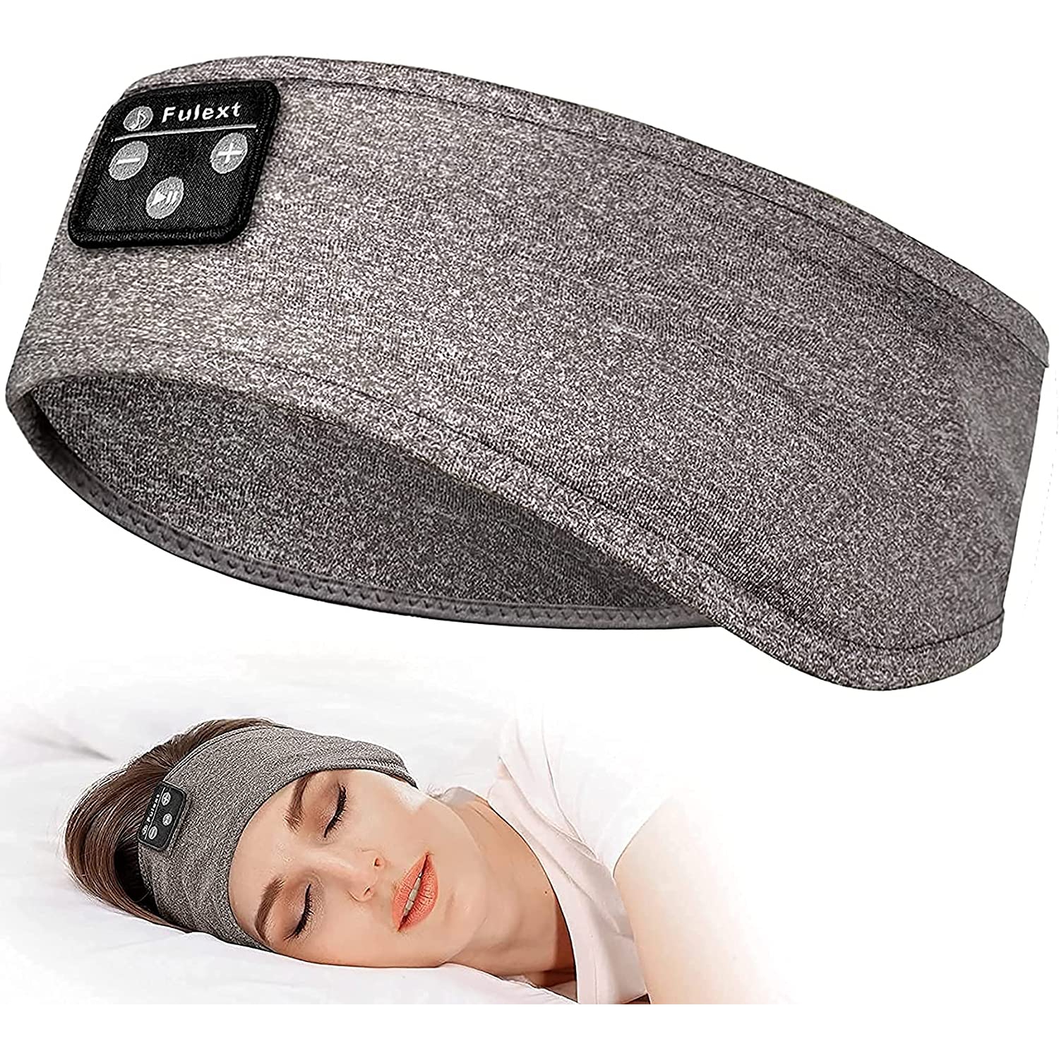 Dolaer Sleeping Headphones Bluetooth Headband, Soft Sleep Headband Headphones Long Time Play Sleep Headphones Bluetooth with Built in Speakers Perfect for Sleep,Workout,Running,Yo