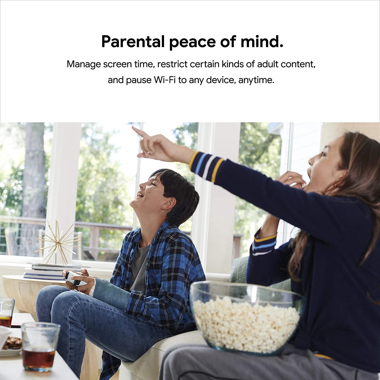 Google Nest Wi-Fi - AC2200 - système Wi-Fi maillé - routeur Wi-Fi - Couverture de 2200 pi2 GA00595-US - Paquet de 1