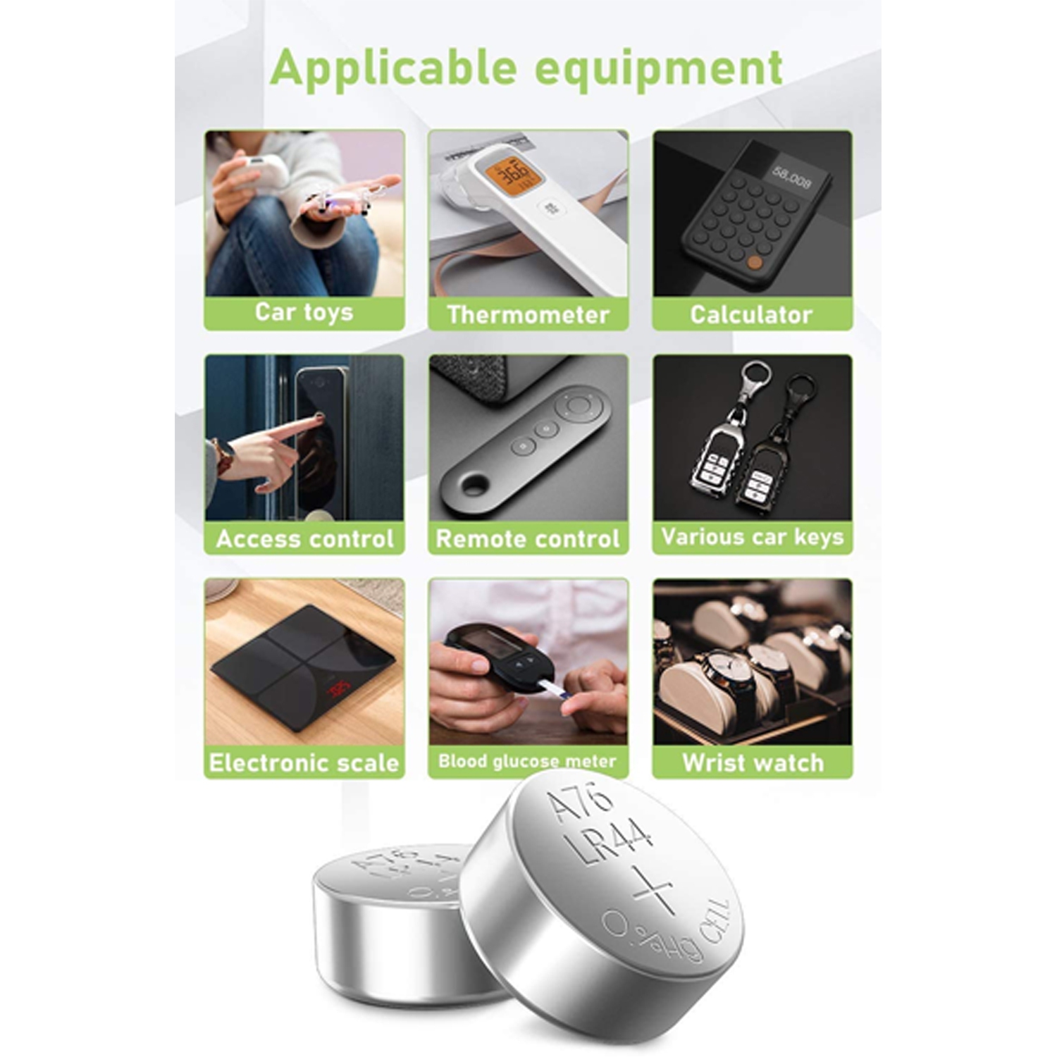 ISTAR Long-Lasting & Leak-Proof, High Capacity 1.5 Volt alkaline button cell battery LR44 lr44 for Digital Thermometer Ornament Hearing Aid Led Watch