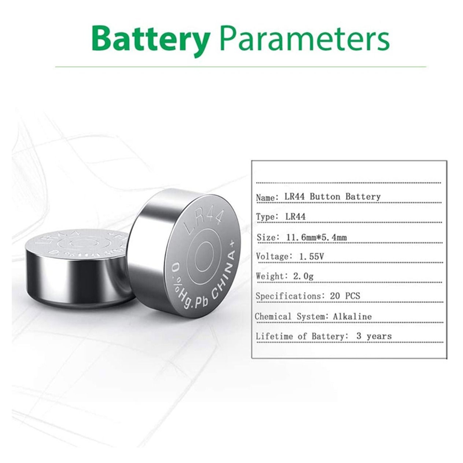 ISTAR Long-Lasting & Leak-Proof, High Capacity 1.5 Volt alkaline button cell battery LR44 lr44 for Digital Thermometer Ornament Hearing Aid Led Watch