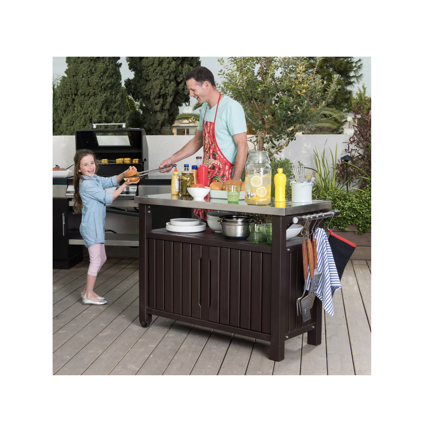 Keter unity xl indoor outdoor entertainment bbq storage table sale