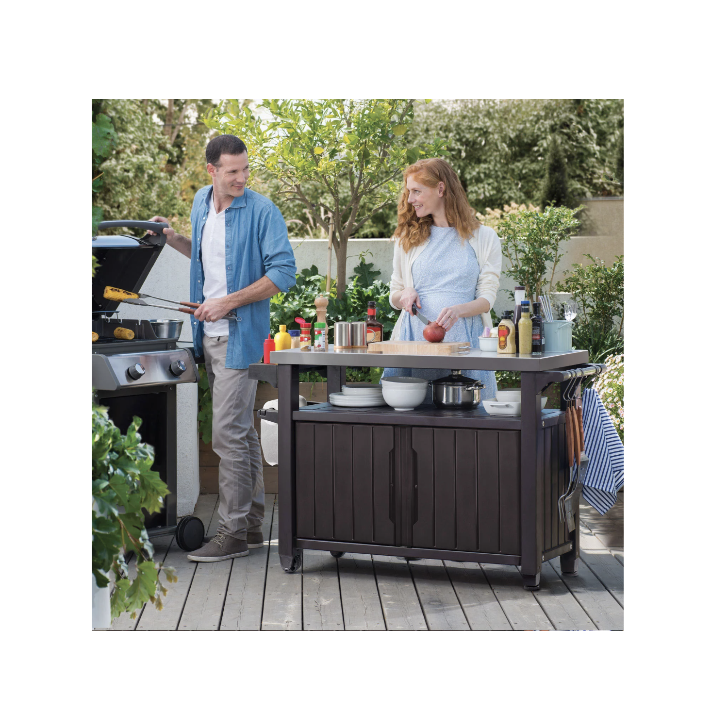 Keter Unity XL Indoor Outdoor Entertainment Storage Station