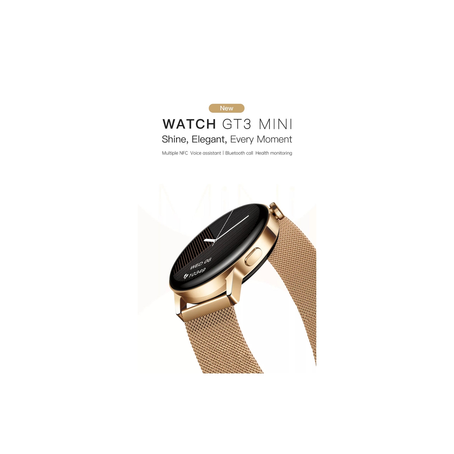 ISPEKTRUM iS-GT3 Smart Watch, 1.32" HD Screen Bluetooth Calls & Text, Multiple Sports Mode Fitness Tracker Heart Rate & BP Monitor Works with Android