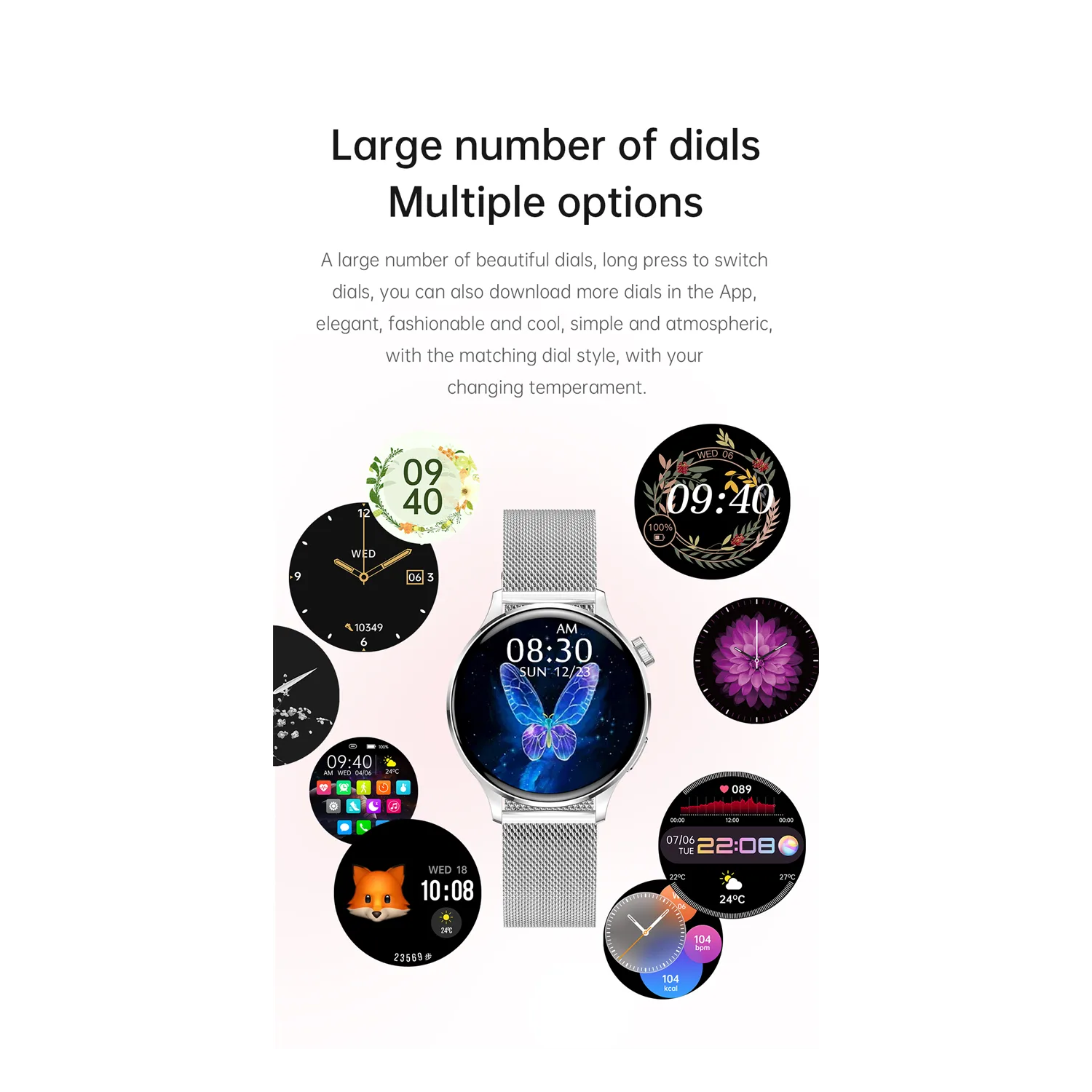 ISPEKTRUM iS-GT3 Smart Watch, 1.32" HD Screen Bluetooth Calls & Text, Multiple Sports Mode Fitness Tracker Heart Rate & BP Monitor Works with Android