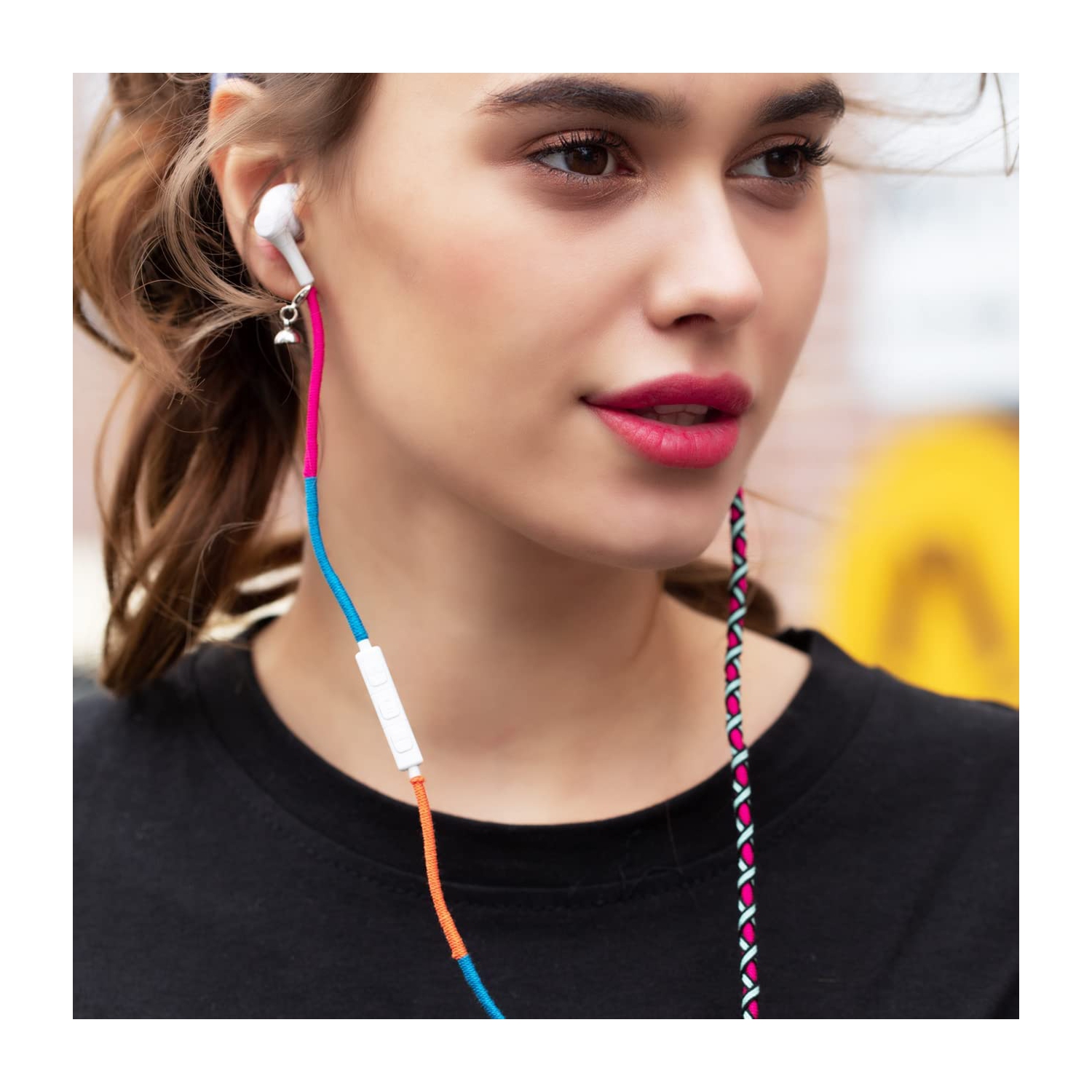 Dolaer Rope Earphones, Earbuds, in Ear 3.5mm Jack Headphones with Microphone Remote for iPhone, iPad, Mac, Laptop Android Devices Fabric Braided