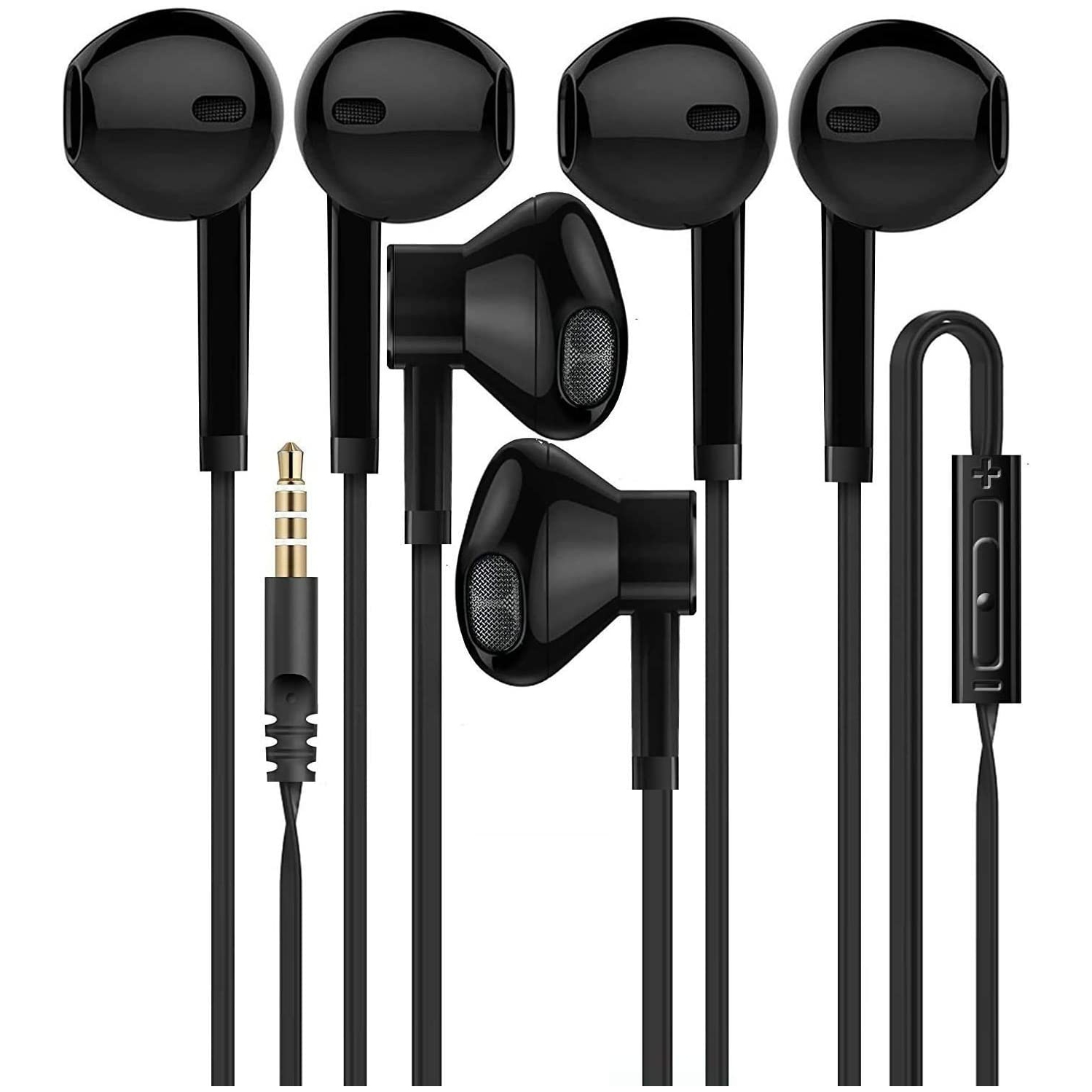 Dolaer Headphones [3-Pack] Certified In-Ear Earbuds Earphones with Microphone Premium HD Stereo and Noise Isolating Headset for Pommes iPhone iPod iPad Samsung Galaxy LG HTC, 3.5MM