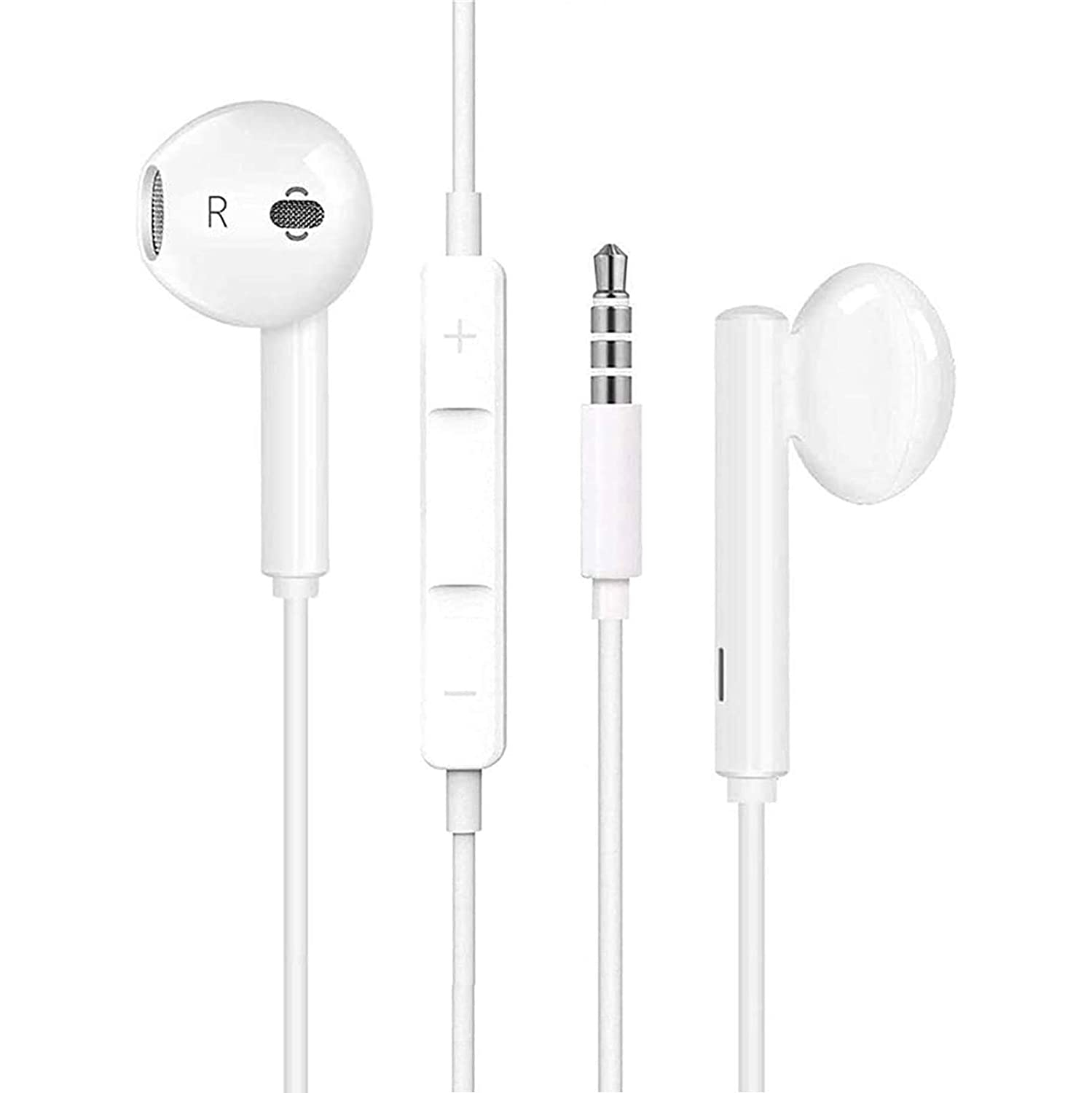 Dolaer Wired Earphones Stereo Sound in-Ear Earbuds, with 3.5mm Headphones Plug Microphone Volume Control for Sports Workout Compatible, with iPhone Android, MP3/4,PC, HUAWEI,Samsun