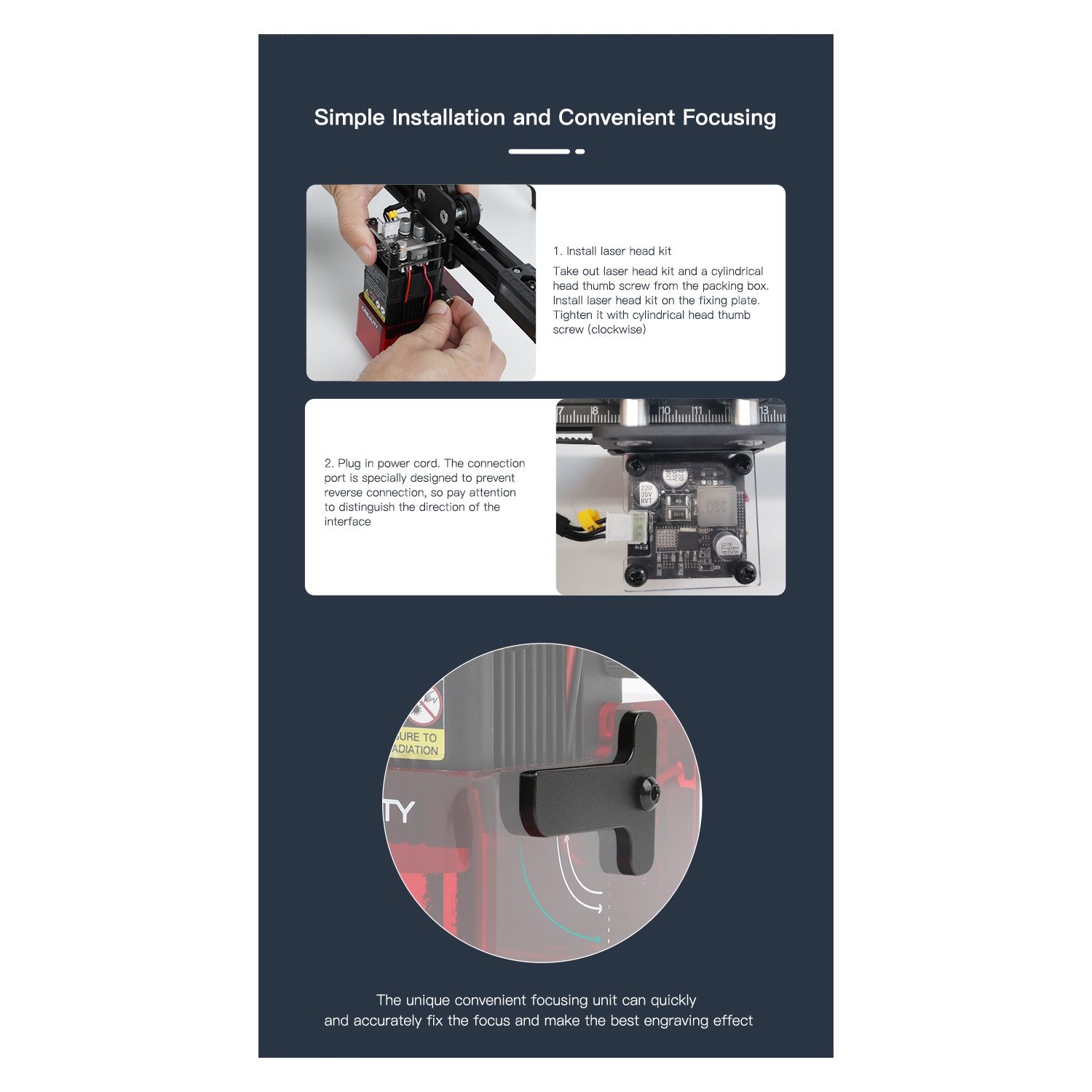 Creality Ender-3 S1/S1 Pro – Module de laser CV 24 V 1,6 W.