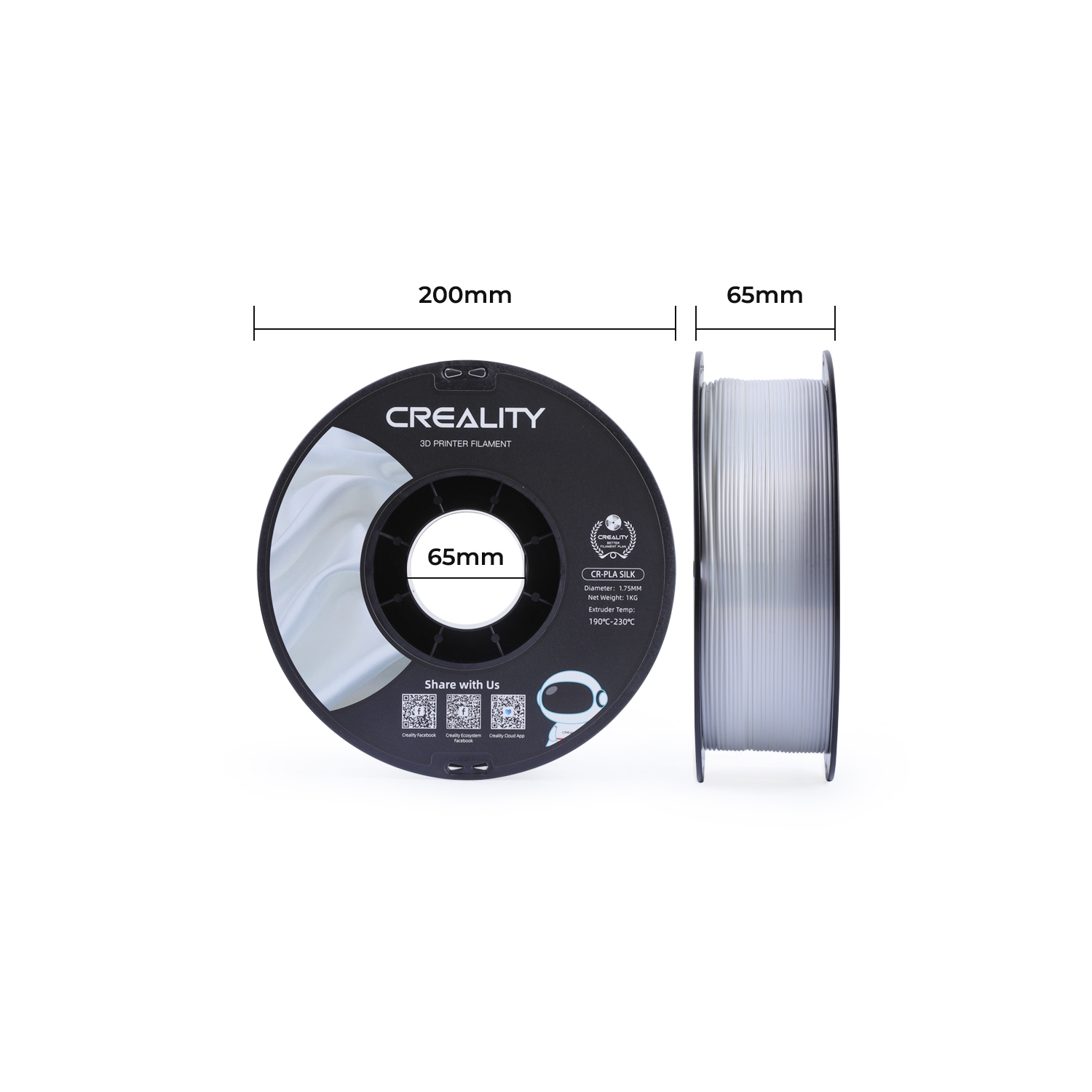 Creality CR-SILK PLA 3D Printer Filament 1.75 mm, 1 KG Spool