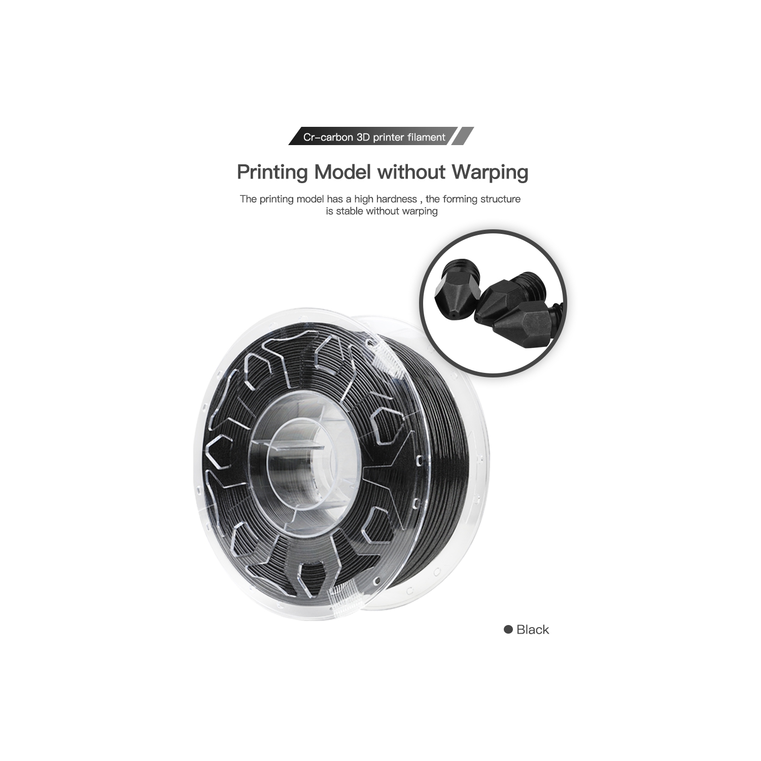 Creality – Filament d’imprimante 3D CR-PLA, 1.75 mm, bobine de 1 KG