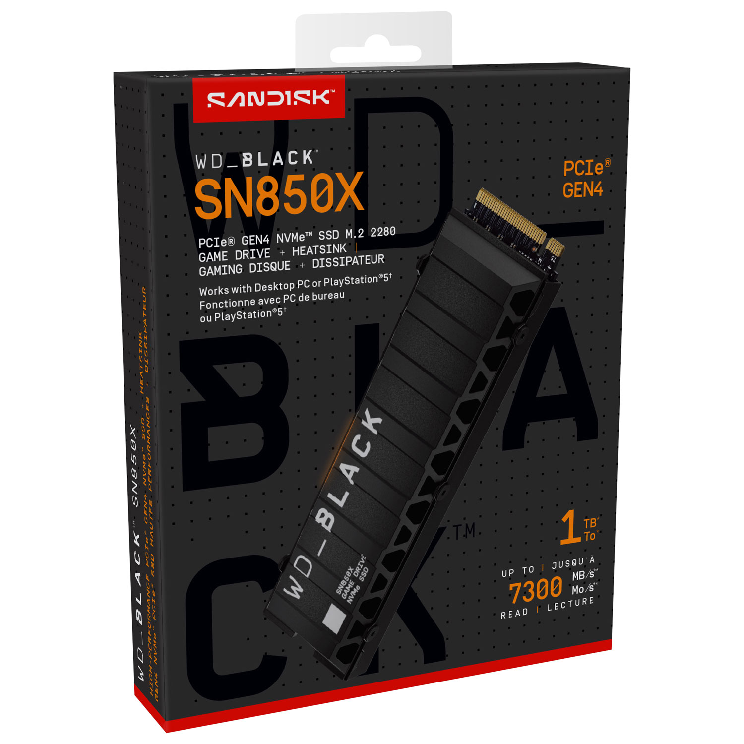 WD SN850X 1TB Internal SSD PCIe Gen 4 x4 NVMe with Heatsink for