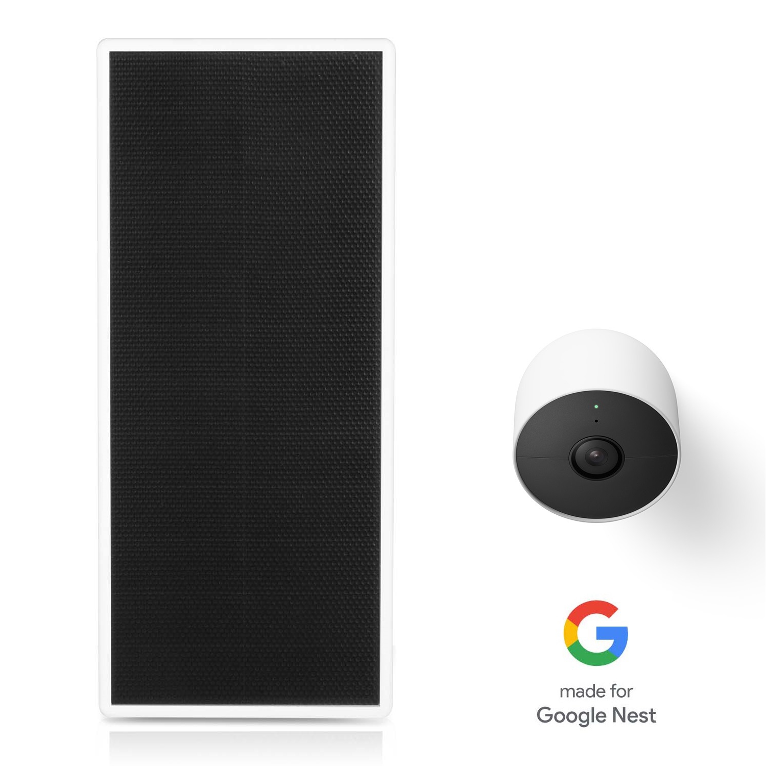 Wasserstein Panneau solaire Premium pour Google Nest Cam avec énergie solaire 3,5 W - Conçu pour Google Nest