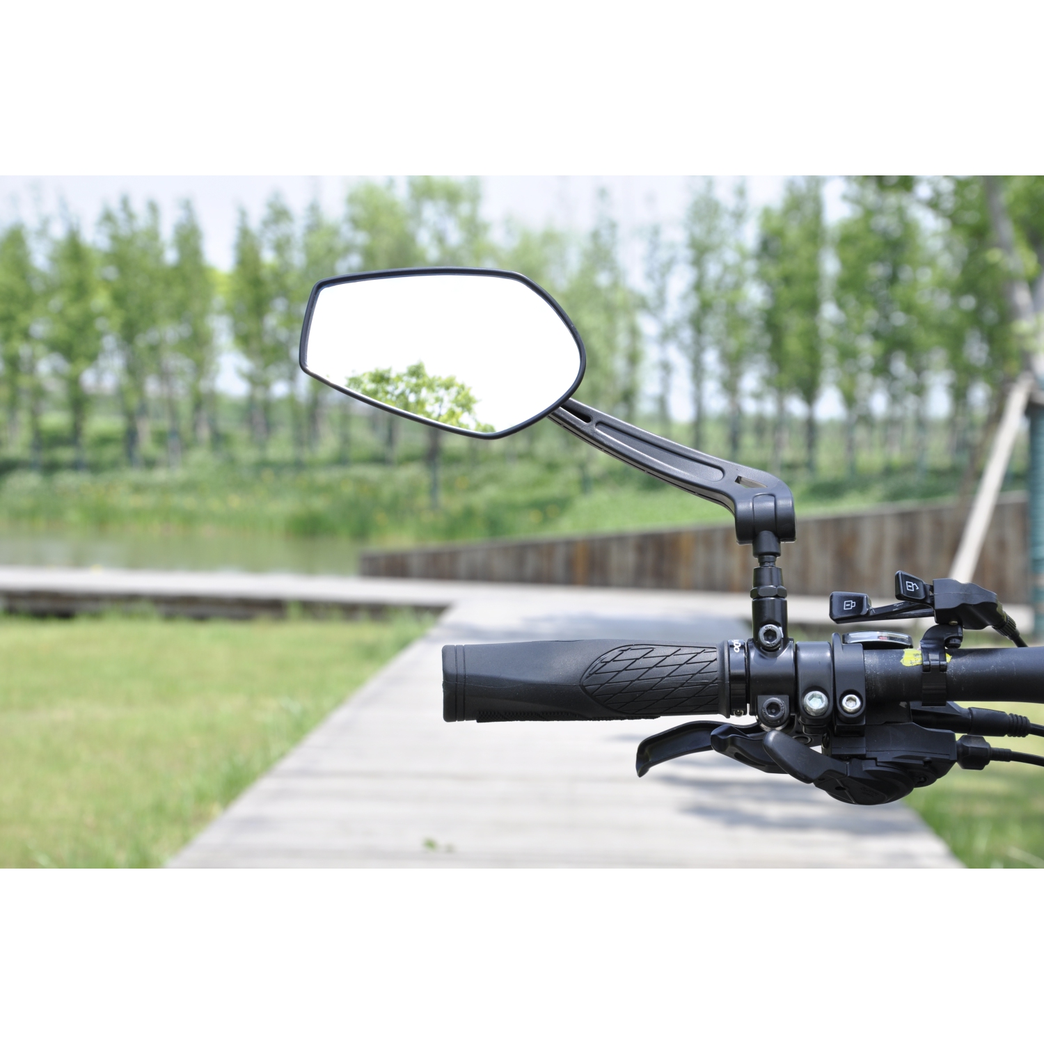 RBSM Sports Bike Mirror Adjustable Bike Rearview Mirror with Large Lens, MTB Bicycle Mirrors for Handlebars