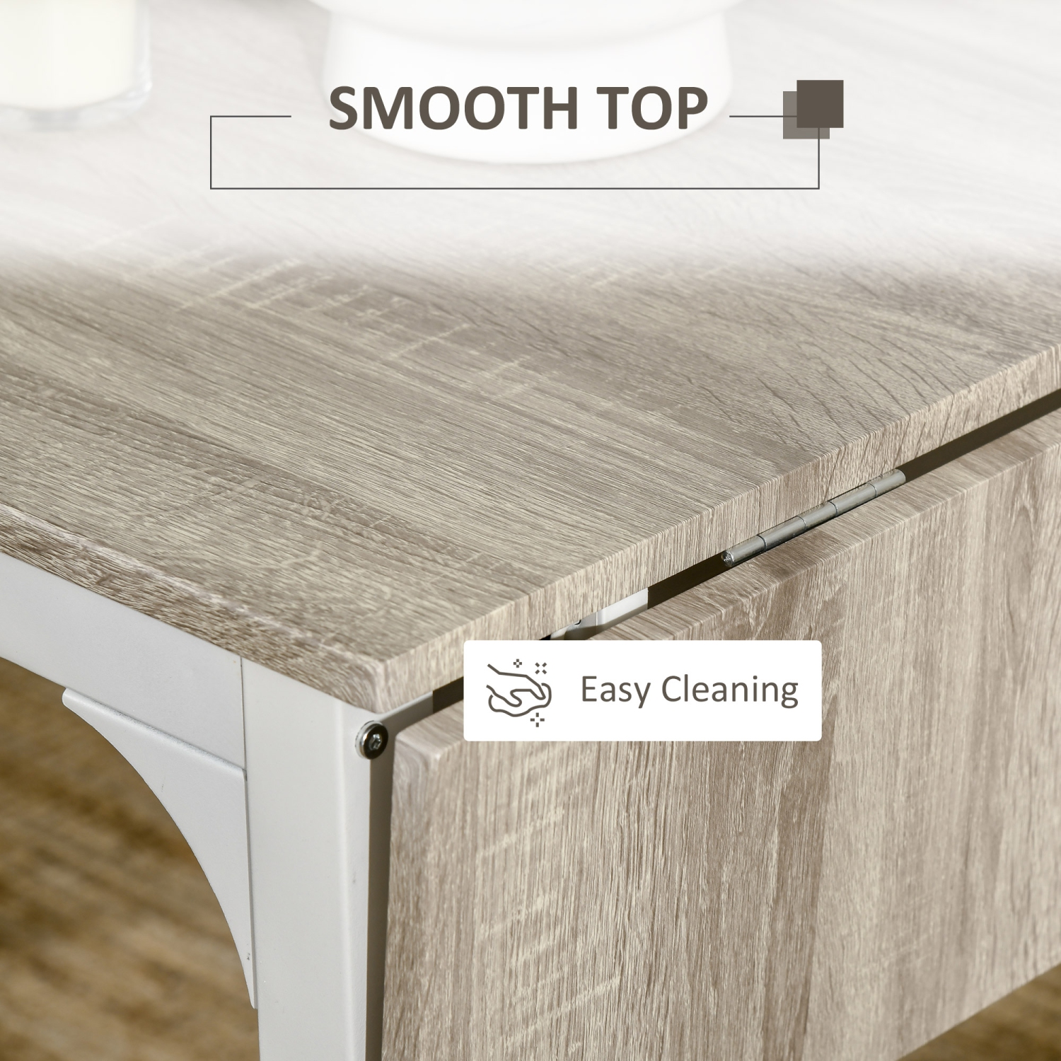 HOMCOM – Ensemble de table à manger pour 2, ensemble de 3 tables de cuisine pour 2, table rectangulaire pliante avec 2 abattants, 2 chaises pour