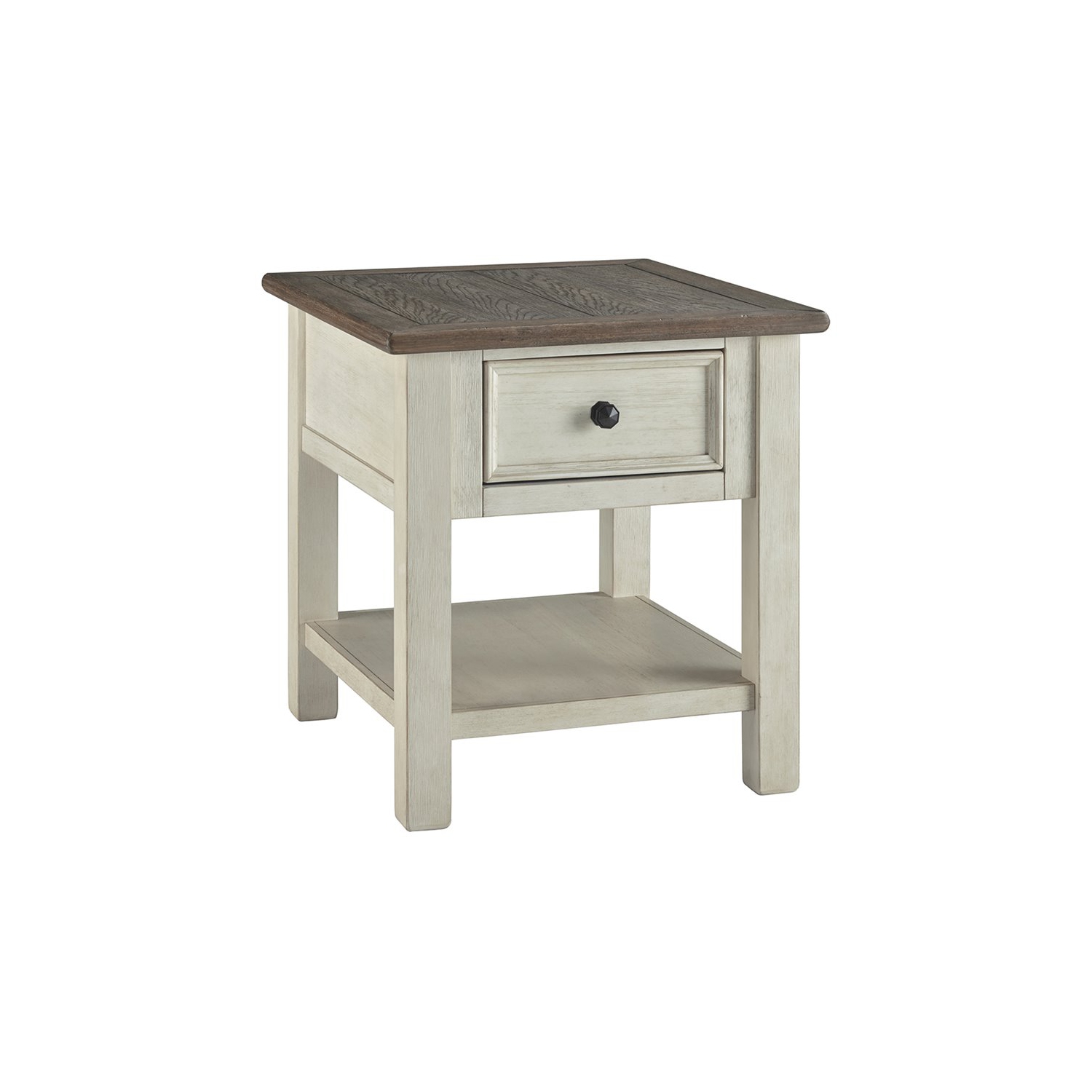 Bowery Hill 1 Drawer End Table in Antique White