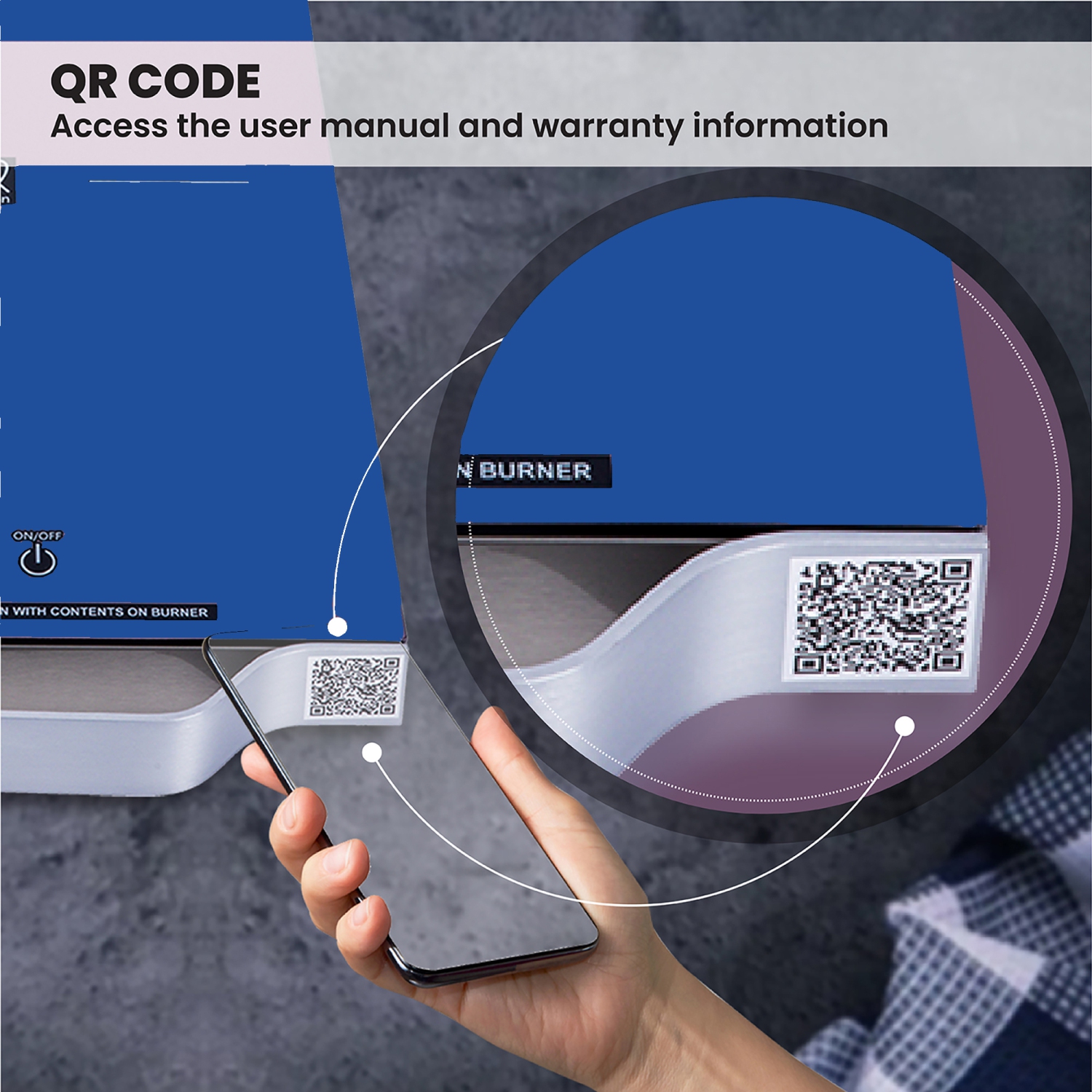 Surface de cuisson à induction portative à un brûleur DE 11 po avec poignée en aluminium 110&nbsp;V