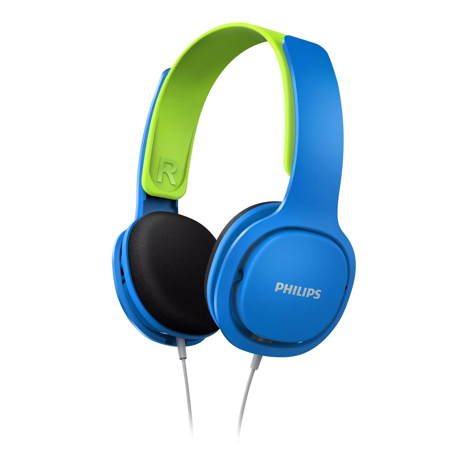 Philips Audio Coolplay Kids On-Ear Headphones - 85dB Volume Limiter - Blue/Green (SHK2000BL/00)