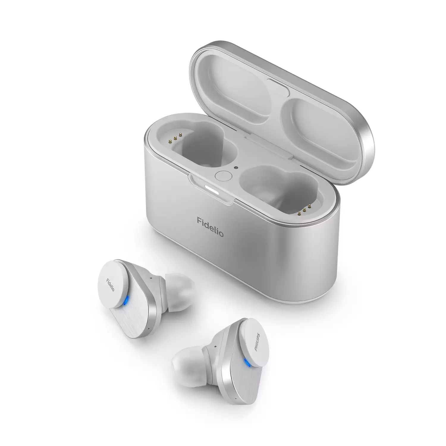 Philips Fidelio True Wireless Headphones, Natural Fidelio sound, Noise Canceling Pro+, Wind-noise reduction, Premium universal fit (White)