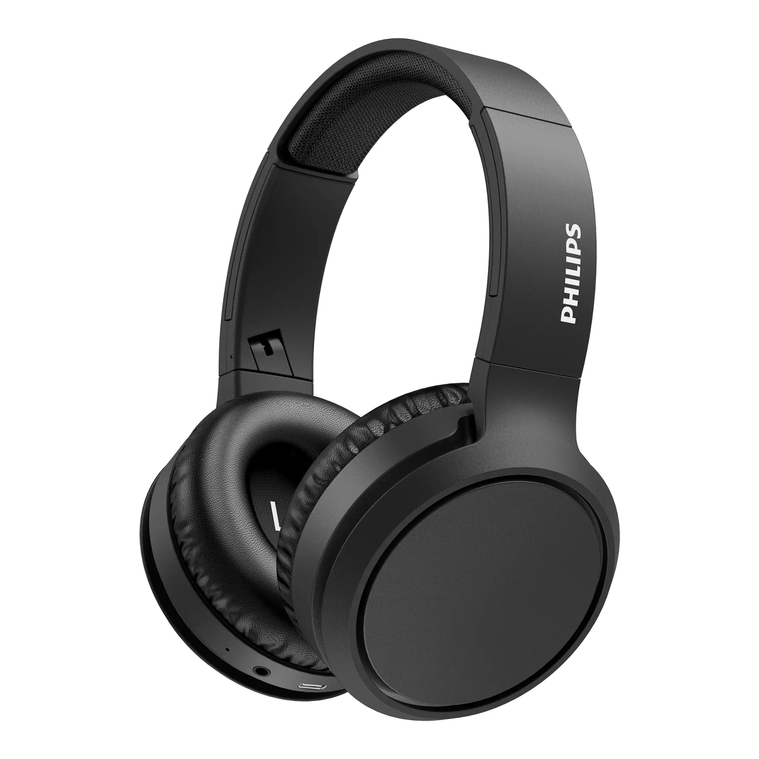 Philips H5205 Over-Ear Wireless Headphones with 40mm Drivers & BASS Boost on-Demand, Black