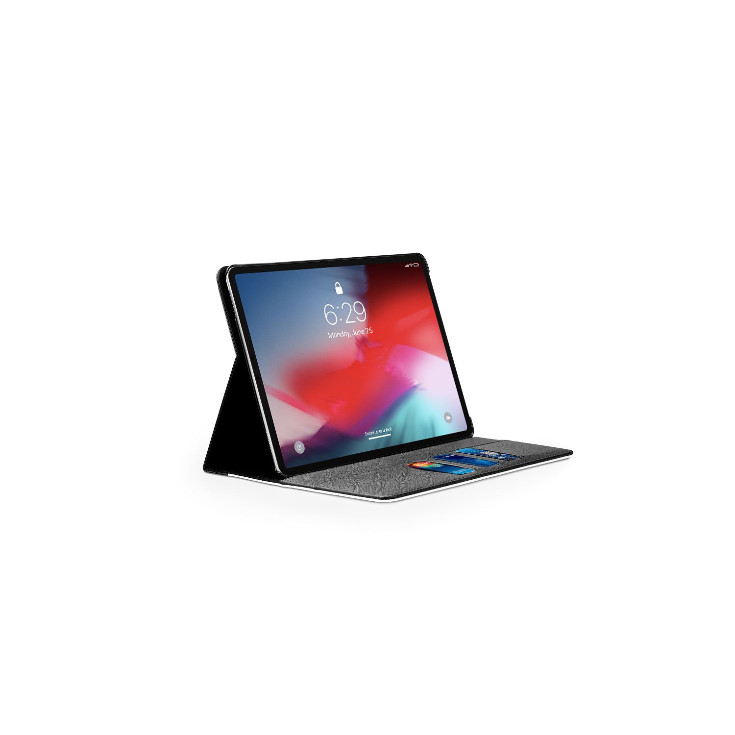 Étui folio moderne avec motifs géométriques gris/blanc Dusty de Casetify pour iPad Pro 11 2022/iPad Pro 11 2021