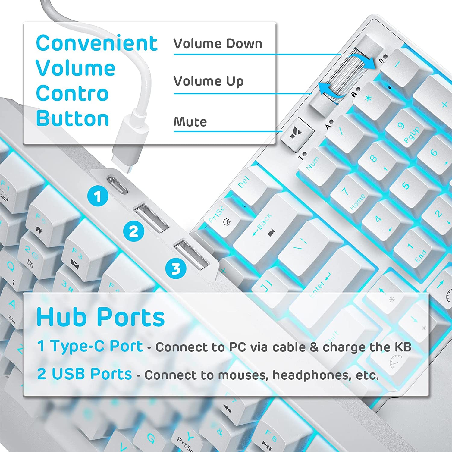 RK ROYAL KLUDGE RK96 90% Triple Mode BT5.0/2.4G/USB-C Hot Swappable Mechanical Keyboard with Magnetic Hand Rest, 96 Keys Wireless Bluetooth Gaming