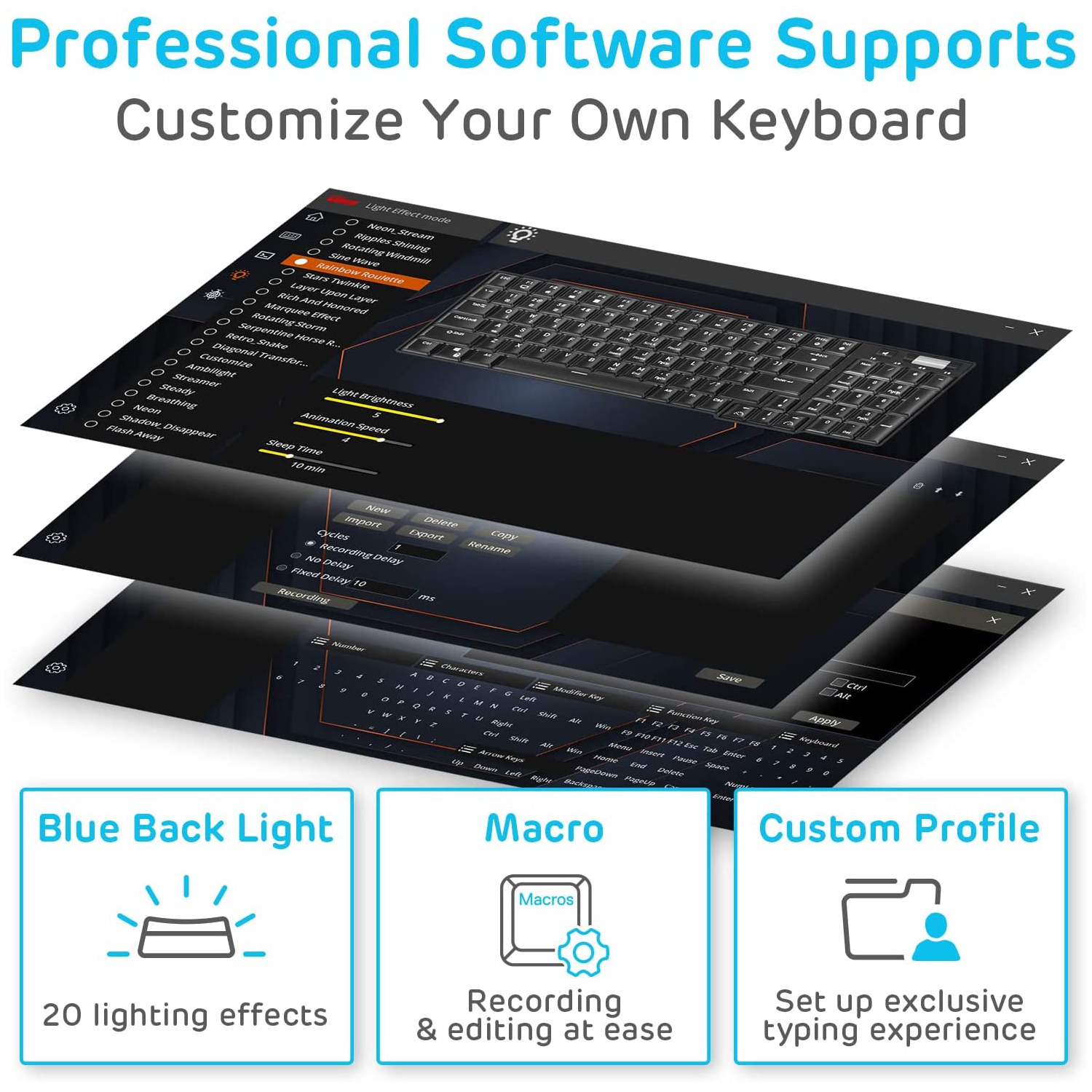 RK ROYAL KLUDGE RK96 90% Triple Mode BT5.0/2.4G/USB-C Hot Swappable Mechanical Keyboard with Magnetic Hand Rest, 96 Keys Wireless Bluetooth Gaming