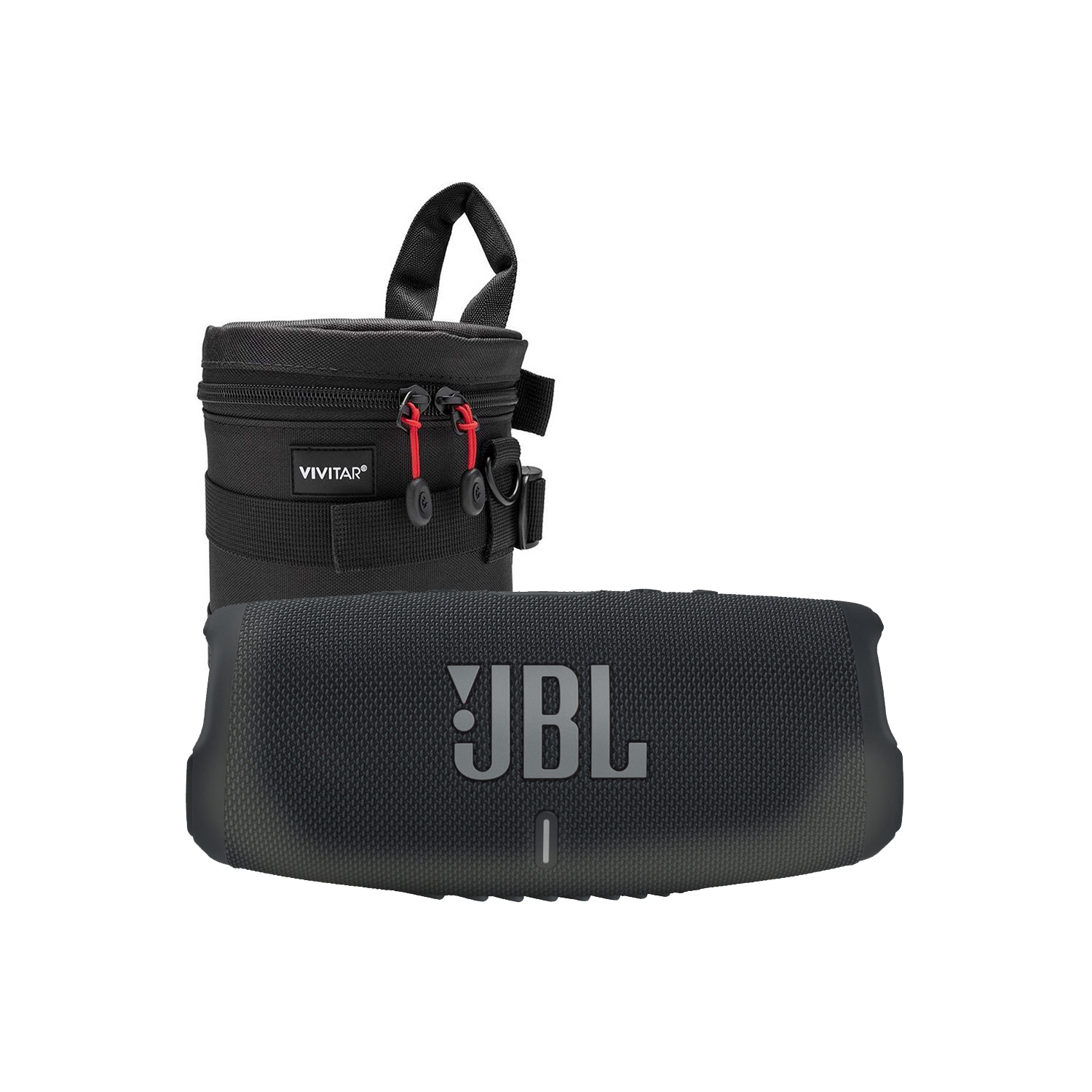 JBL Charge 5 Portable Waterproof Bluetooth Speaker with Powerbank (Black) + Case