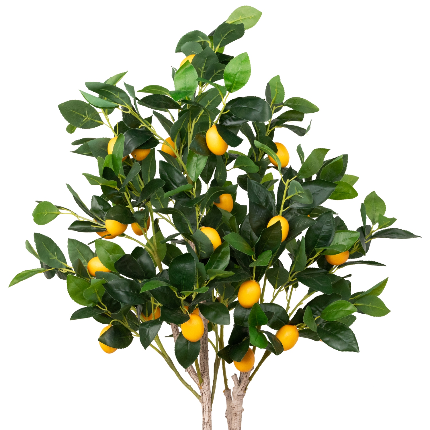 Artificial Lemon Tree In Black Pot with Faux Moss - 45"