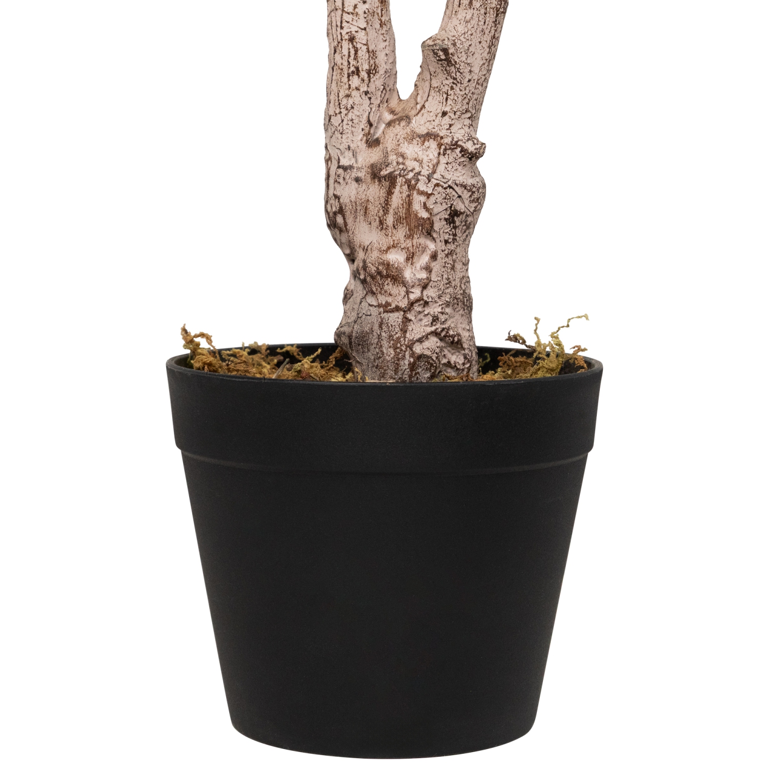 Artificial Lemon Tree In Black Pot with Faux Moss - 45"