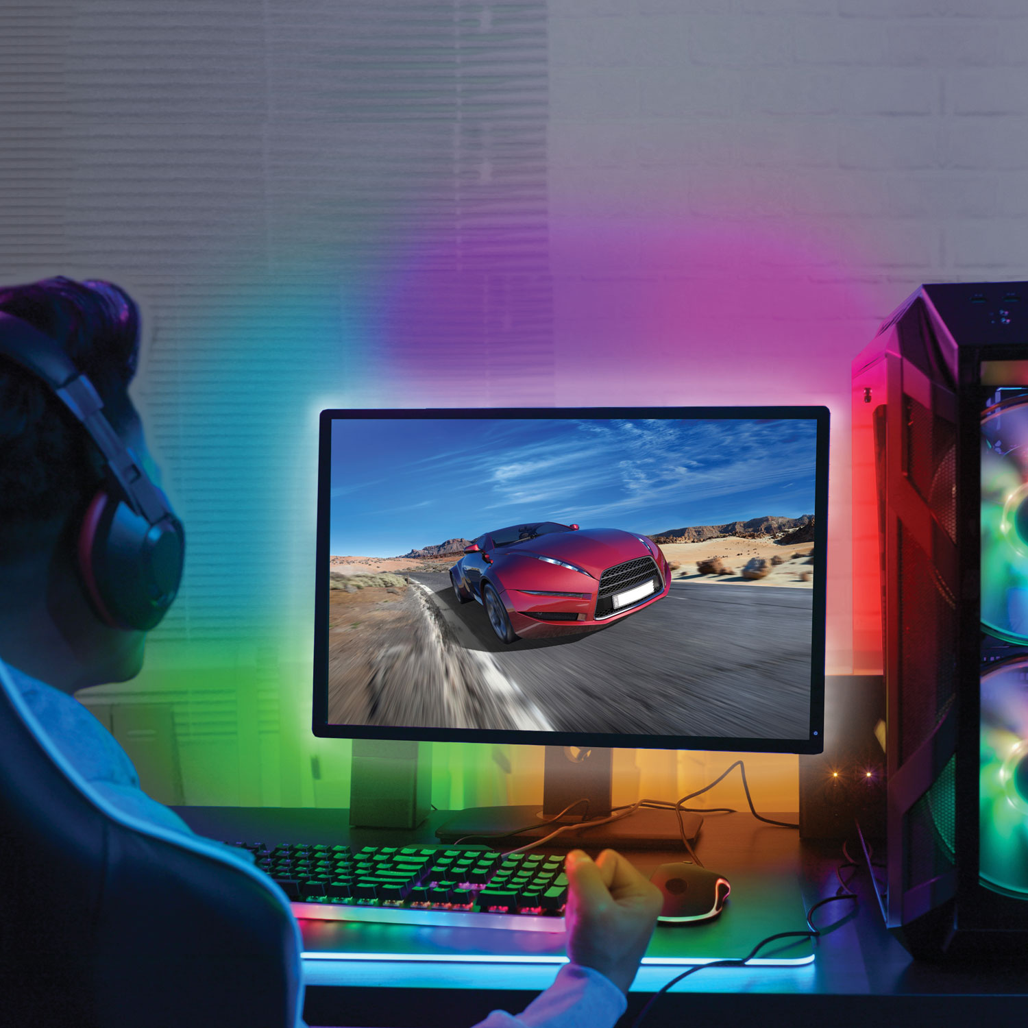 Monster Smart Sound-Reactive LED Light Strip - 2m