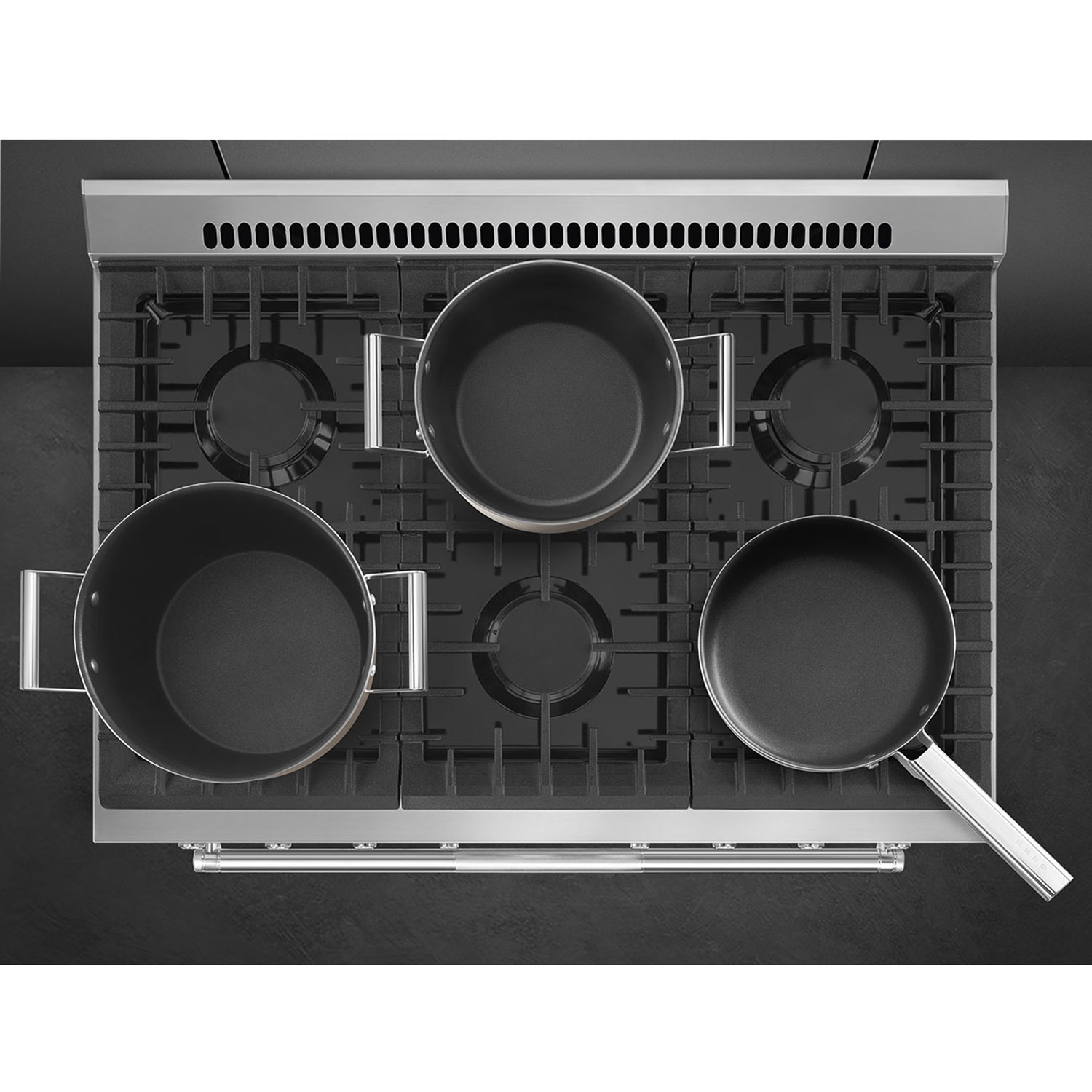 Smeg 36" 4.5 Cu. Ft. True Convection 6-Burner Freestanding Dual Fuel Range - Stainless Steel