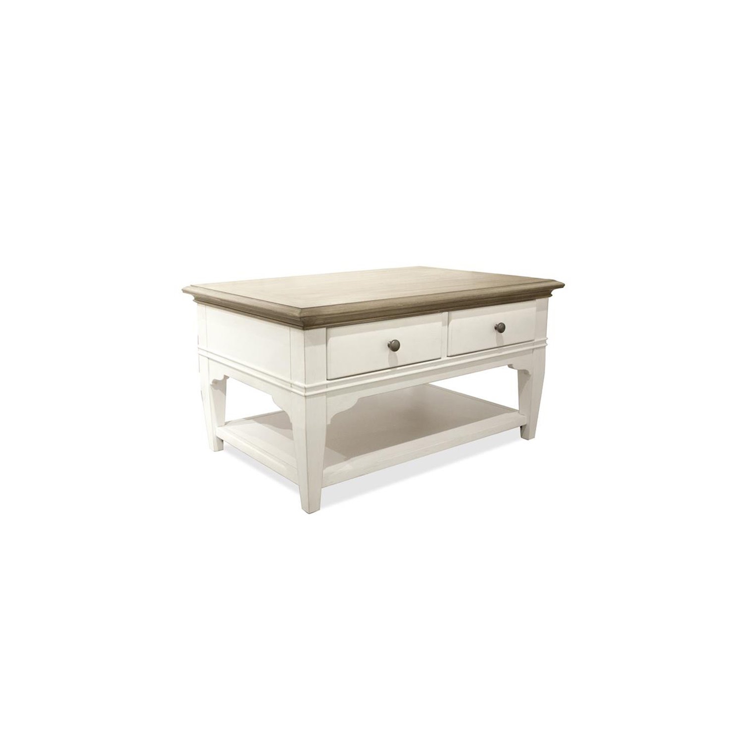 Bowery Hill Contemporary 36" x 24" Storage Coffee Table in Natural