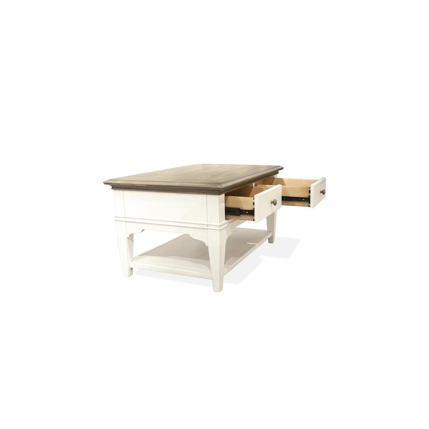 Bowery Hill Contemporary 36" x 24" Storage Coffee Table in Natural