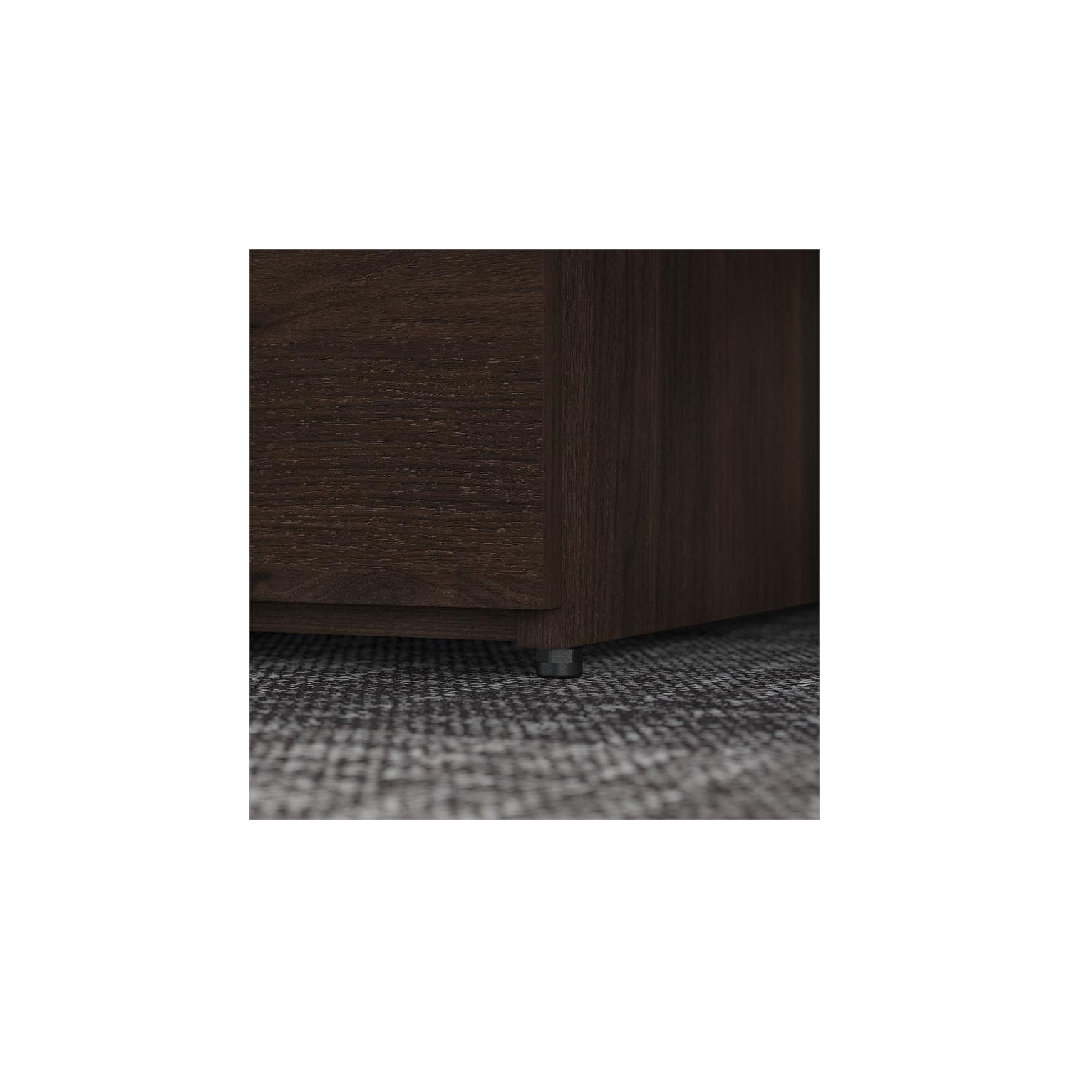 Office 500 16W 2 Drawer File Cabinet in Black Walnut - Engineered Wood